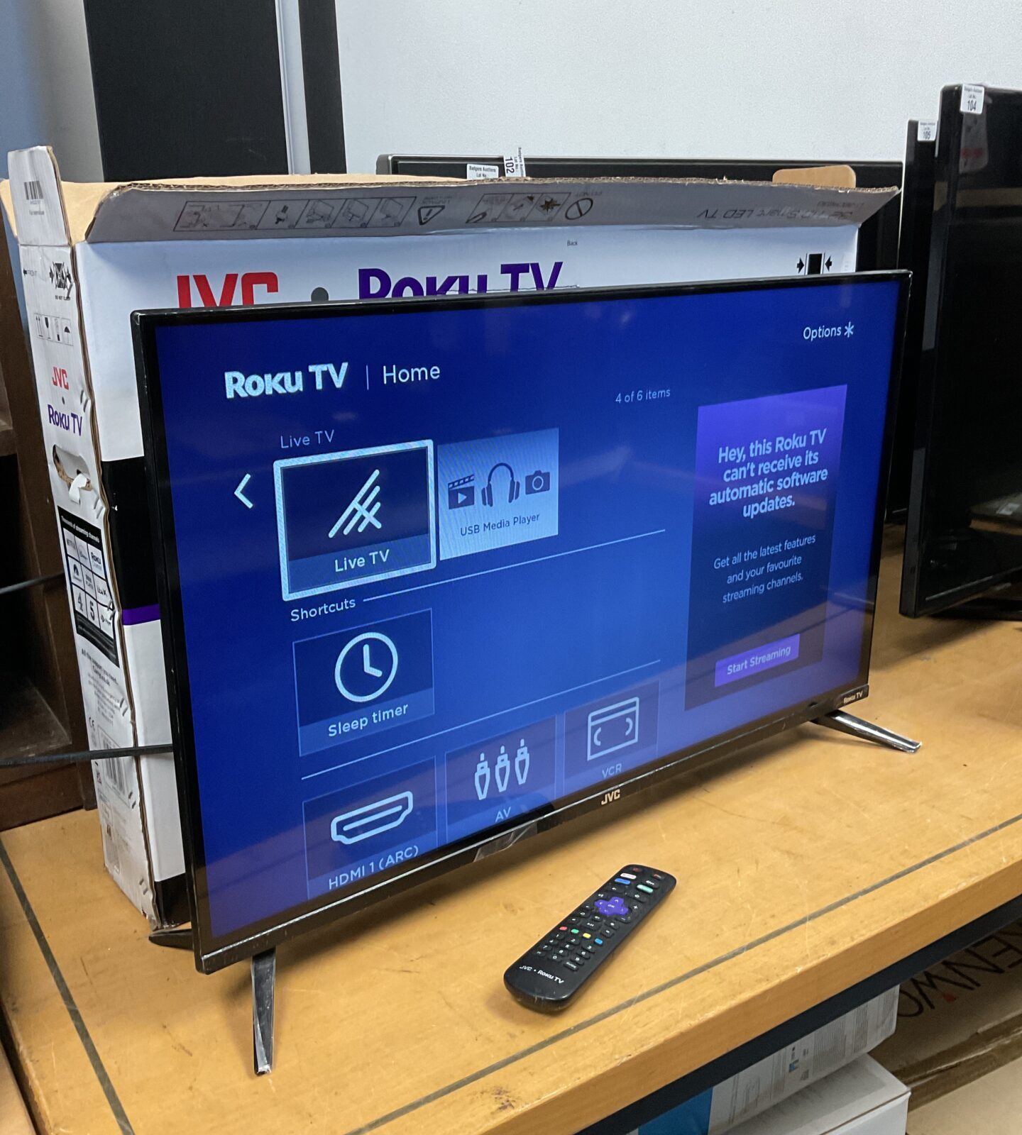 Jvc 32” roku hd smart tv working with remote