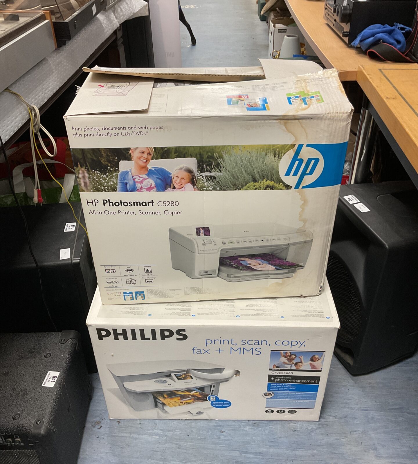 Philips crystal 660 & hp photosmart c5280 all in one printers