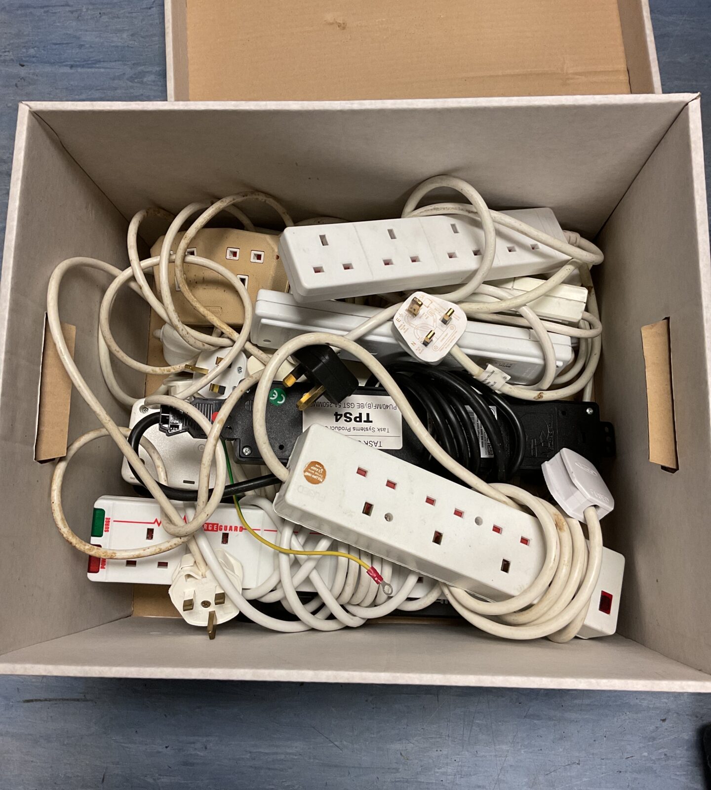 Box of extension leads