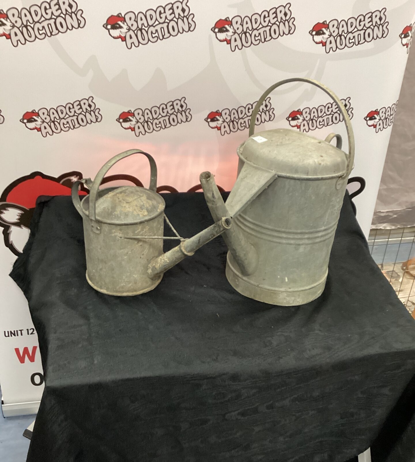 Two Galvanised Watering Cans