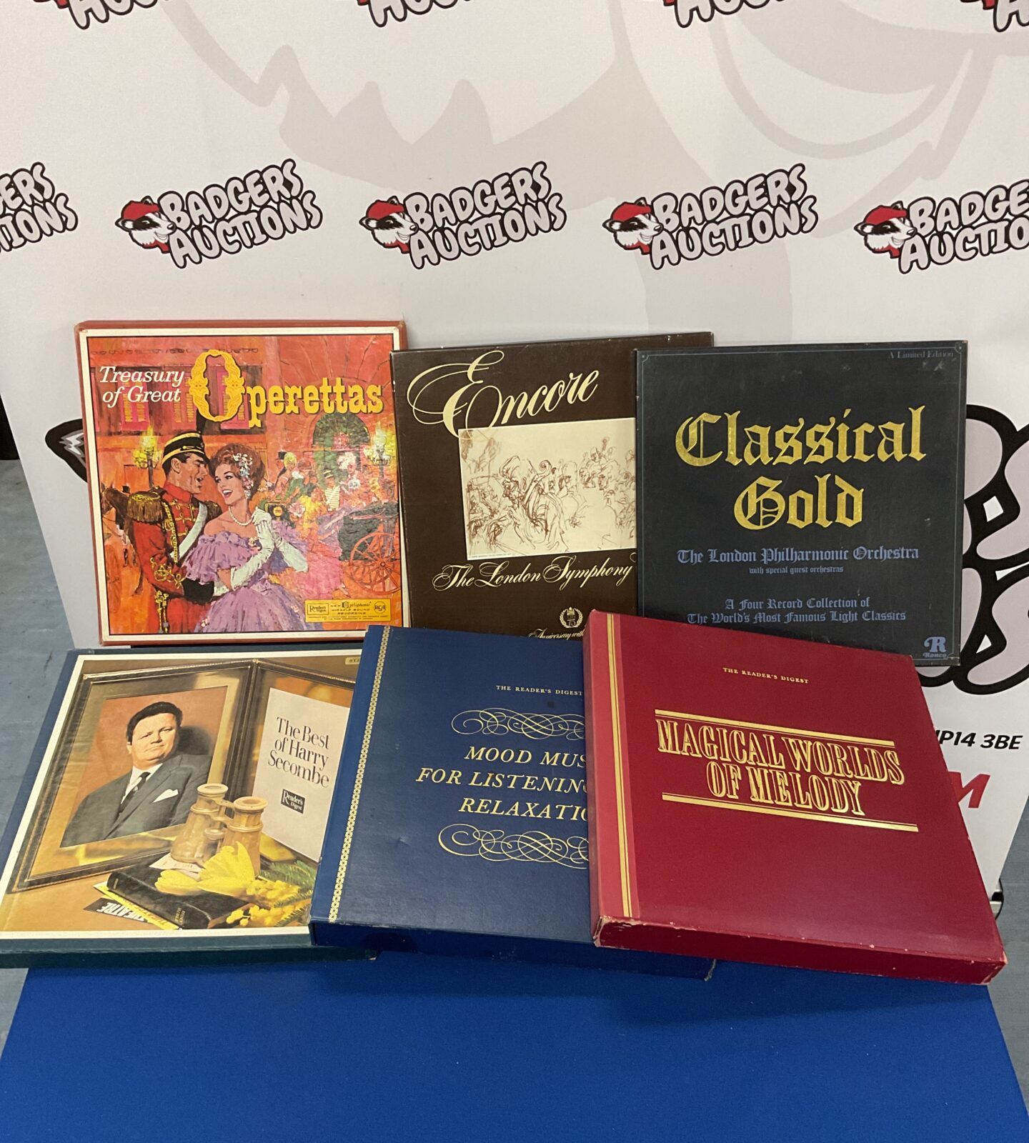 Six 12” vinyl record classical music boxsets