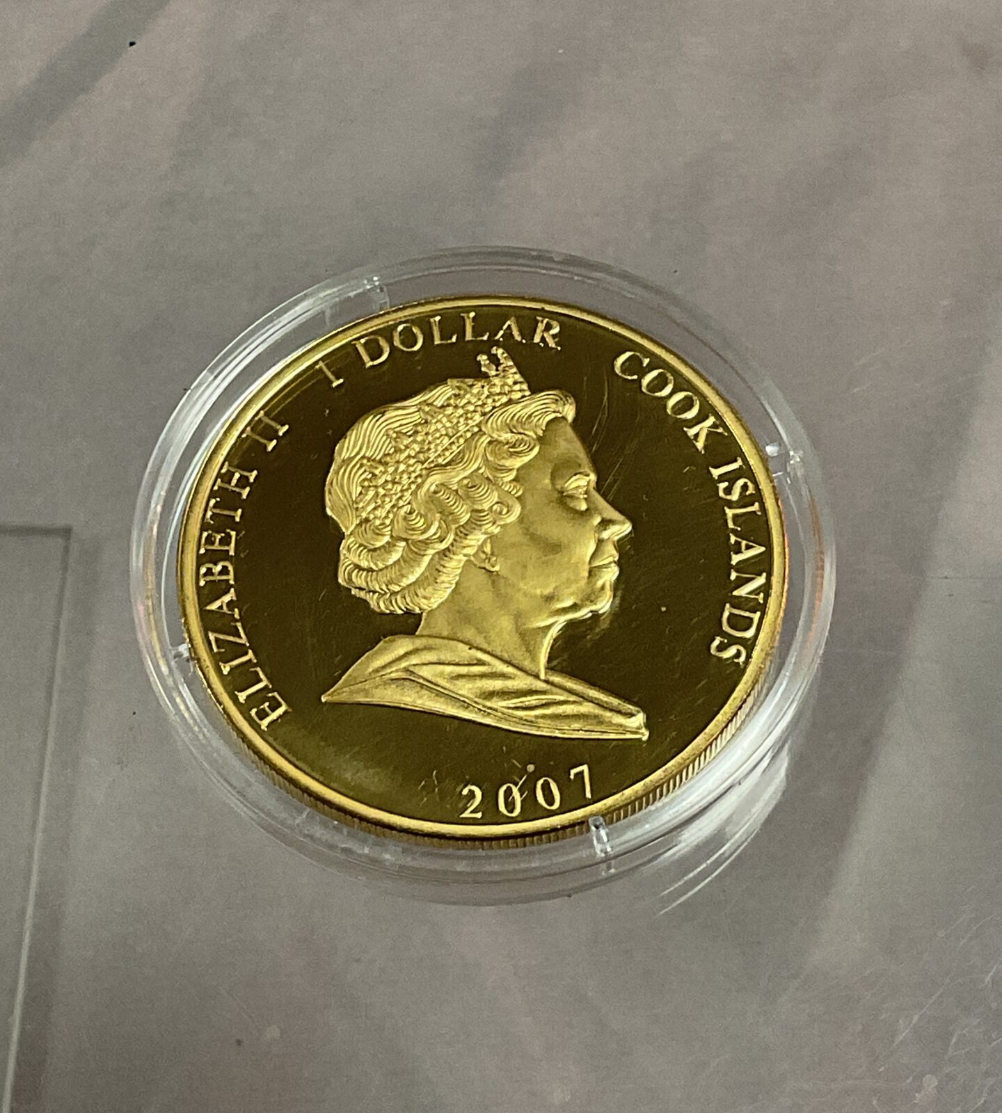 Elizabeth and Phillip Cook Islands commemorative one dollar coin - Image 2