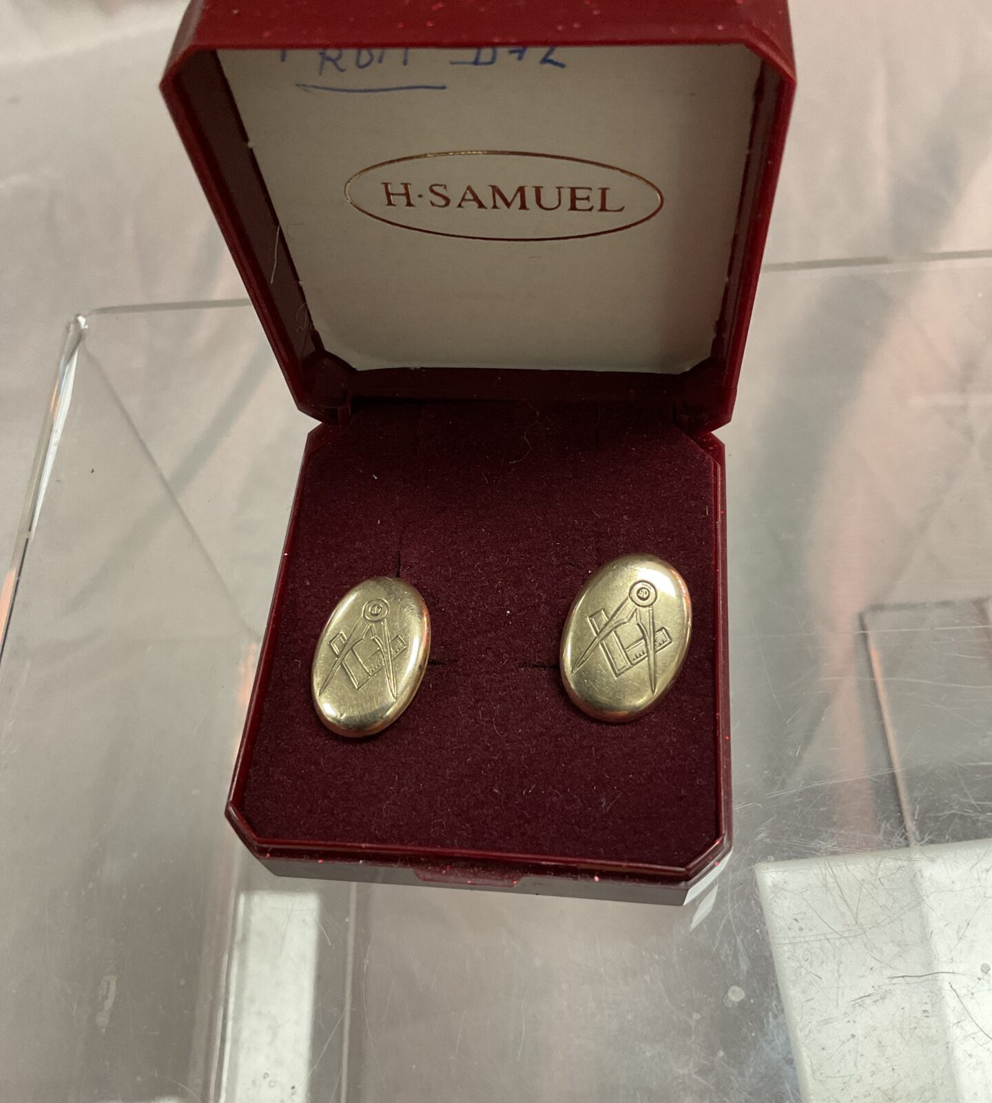 Pair of Masonic cufflinks