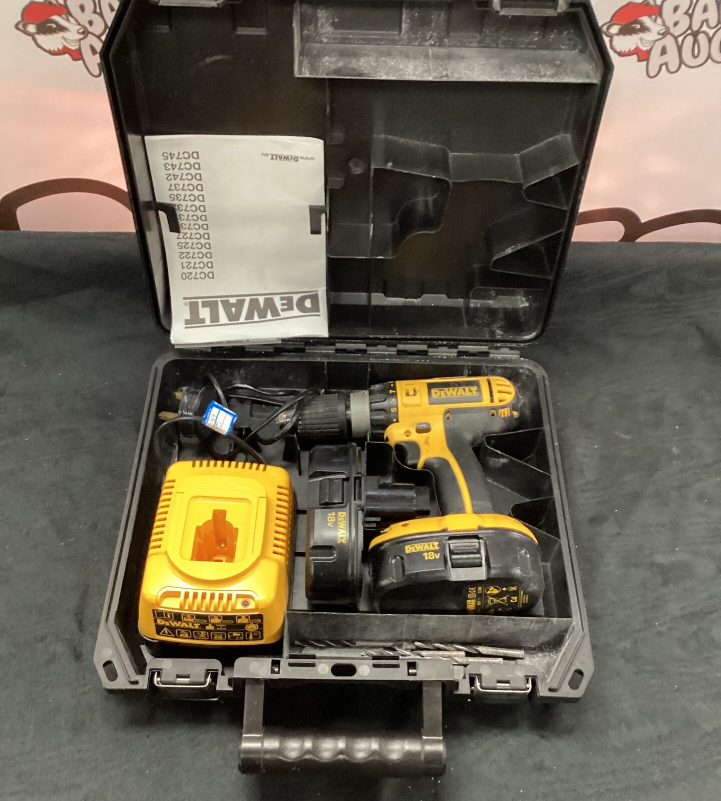 Dewalt battery drill with charger and case