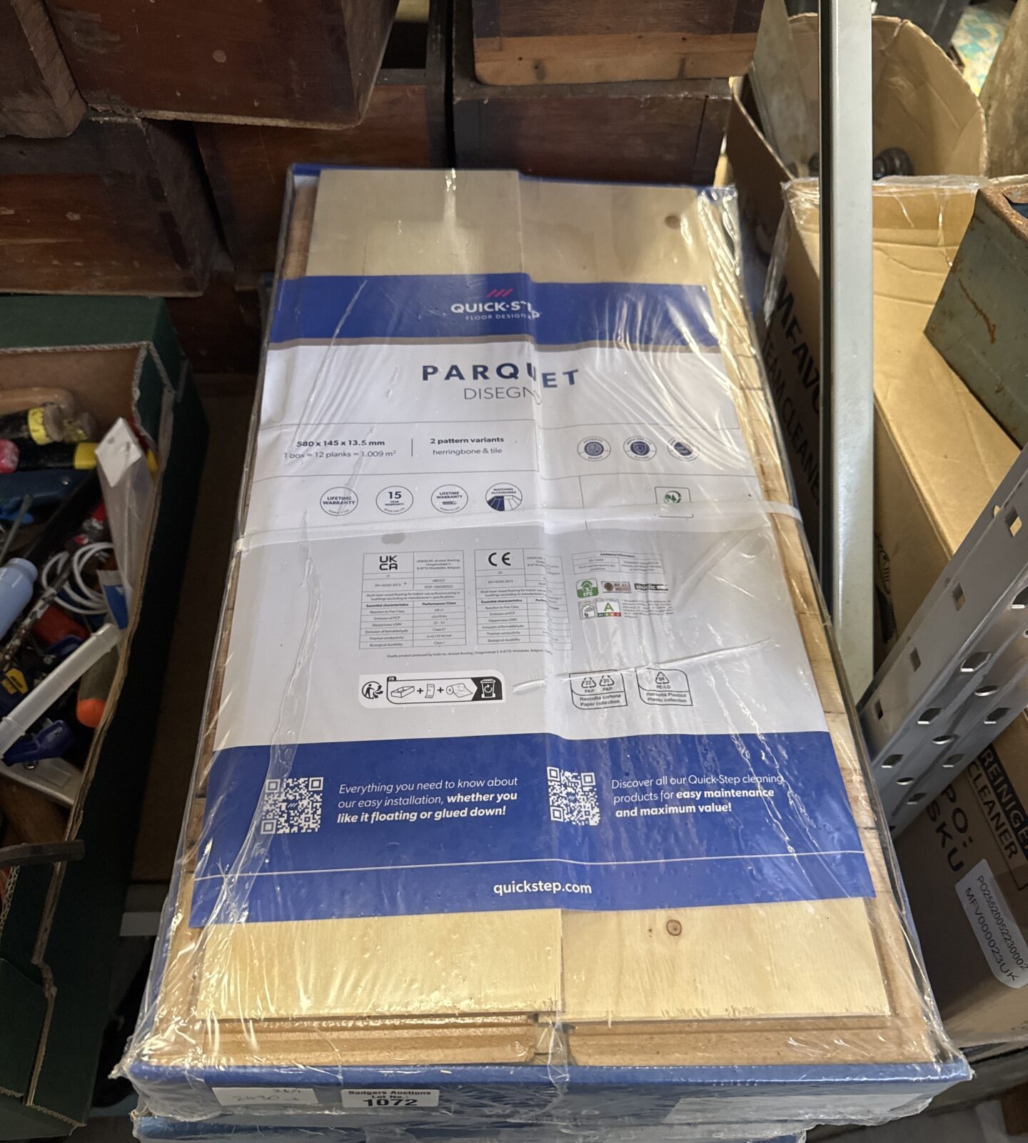 Three packs of quick step parquet design flooring