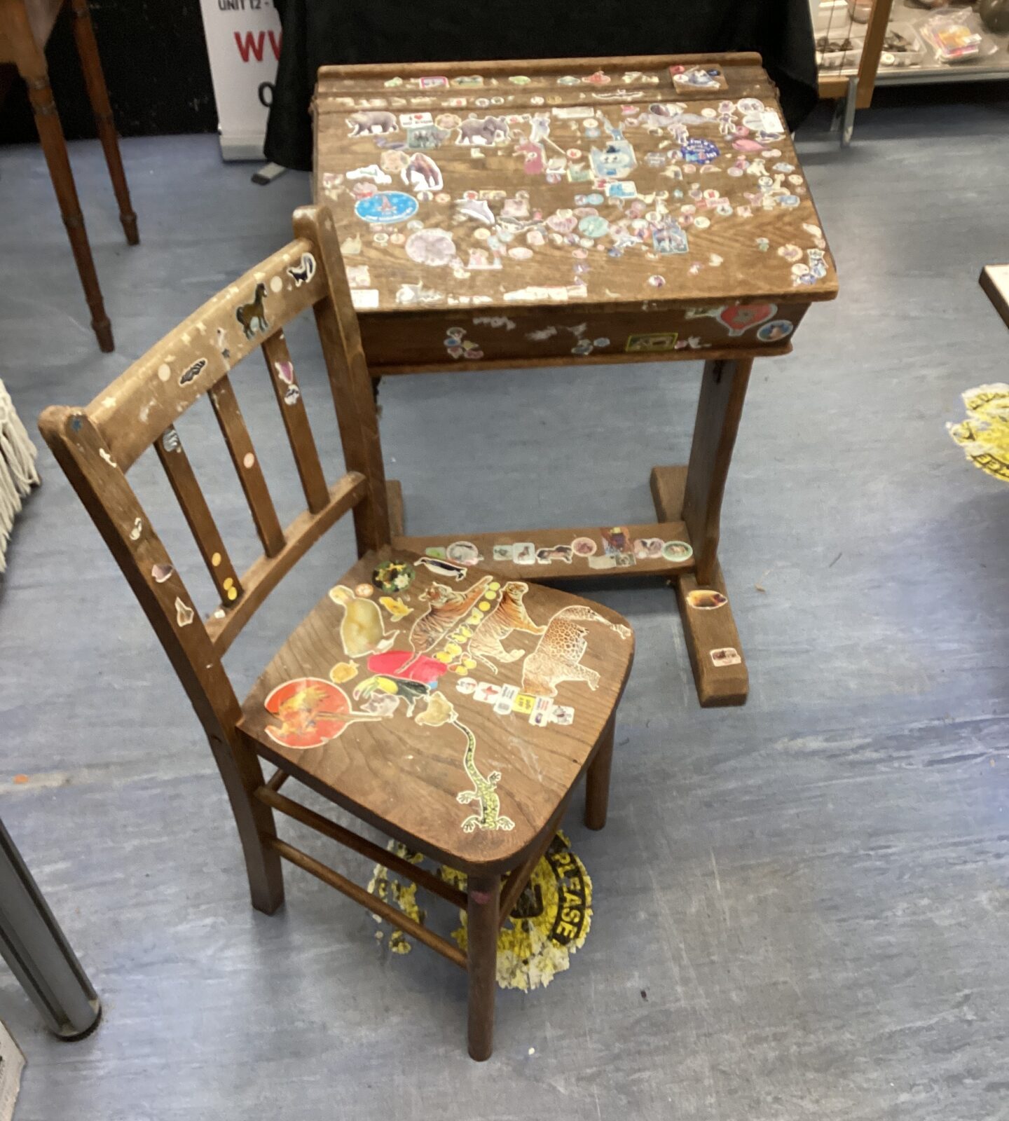 Vintage School Desk and Chair