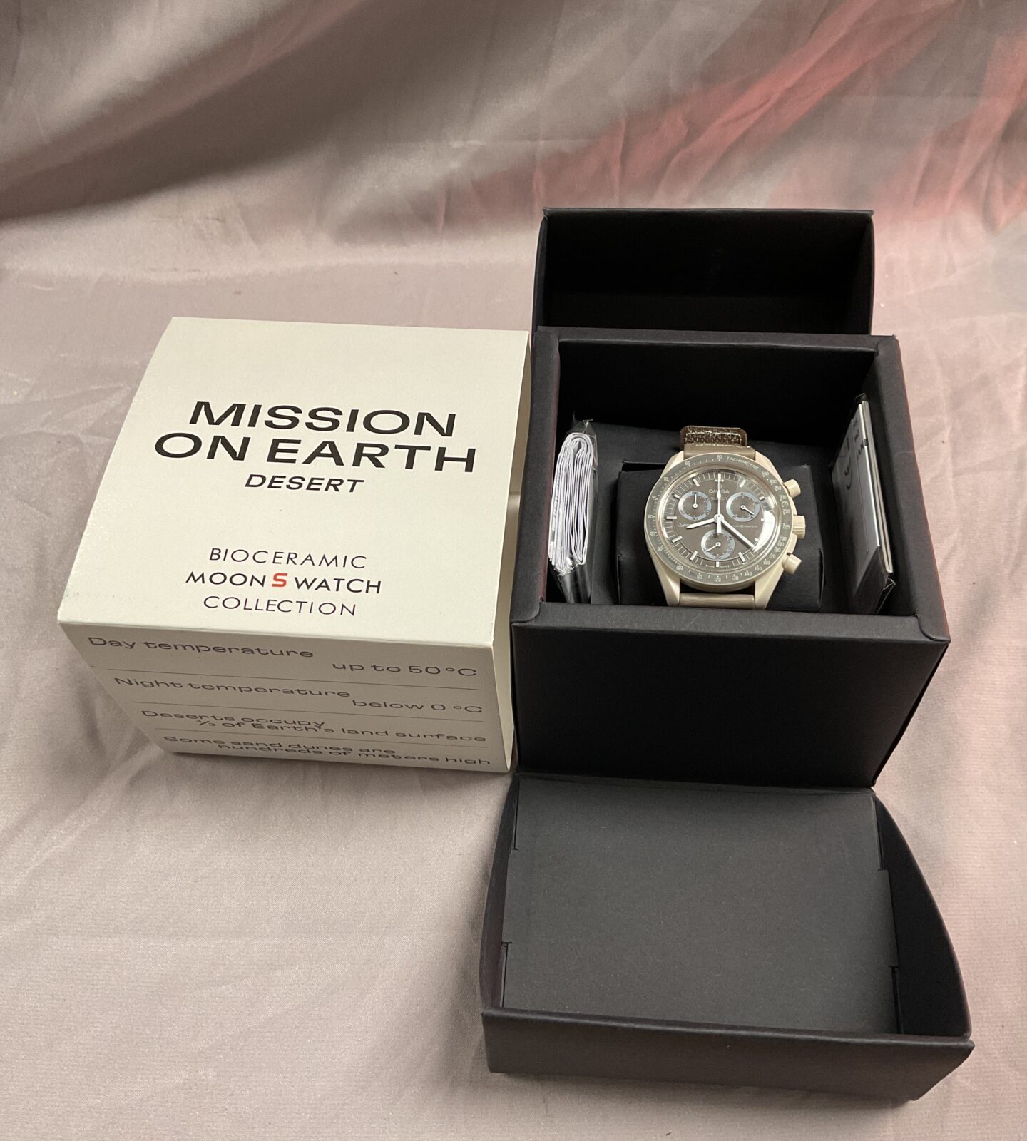 Omega swatch style mission on earth  desert bioceramic moon watch - Image 2