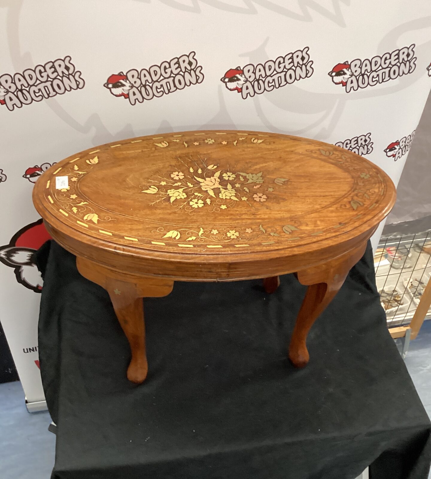 Small decorative inlaid occasional table