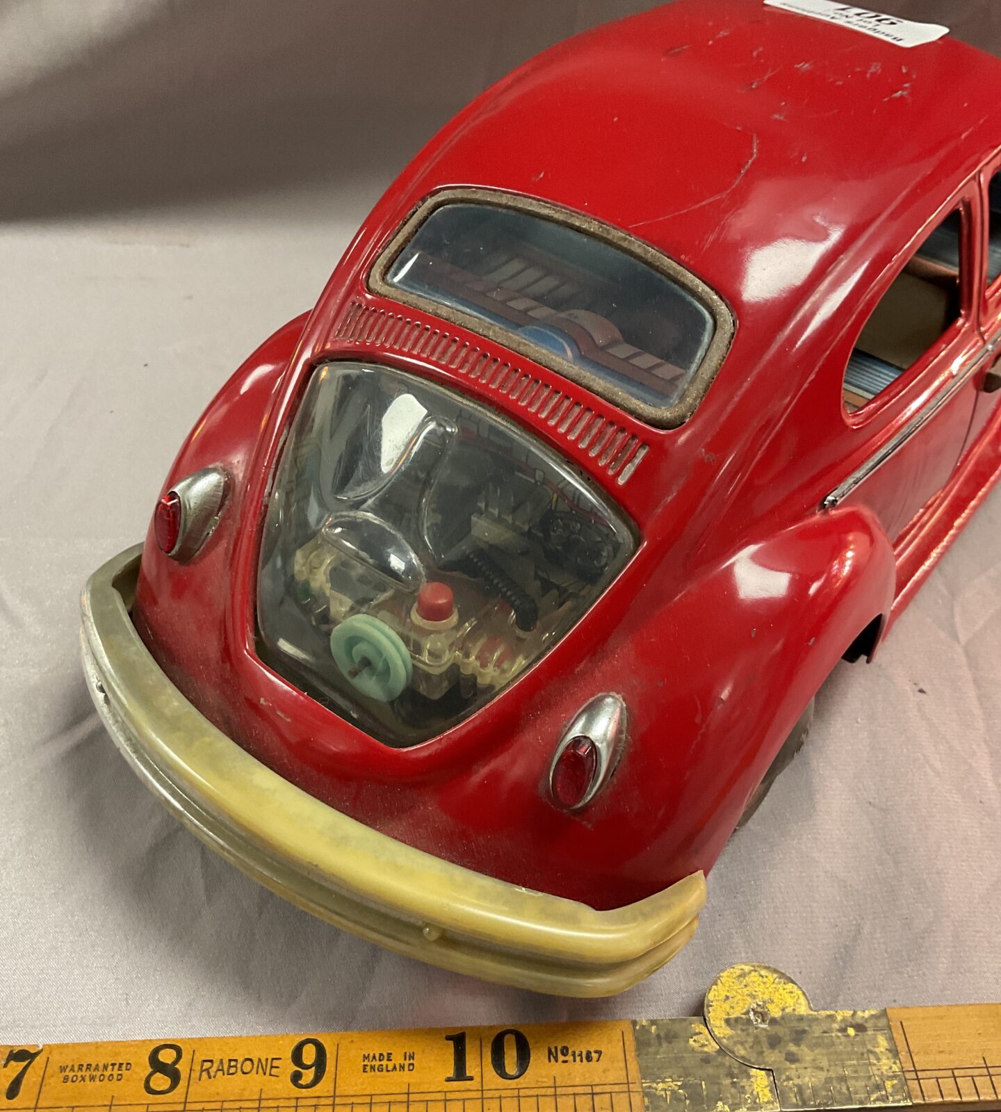 Vintage Bandai tin battery operated vw beetle - Image 2