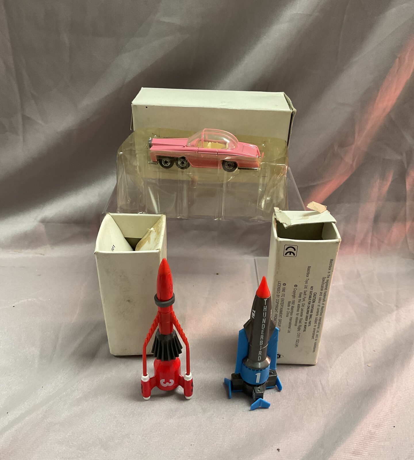 Three matchbox thunderbirds 1 and 3 and lady Penelope car