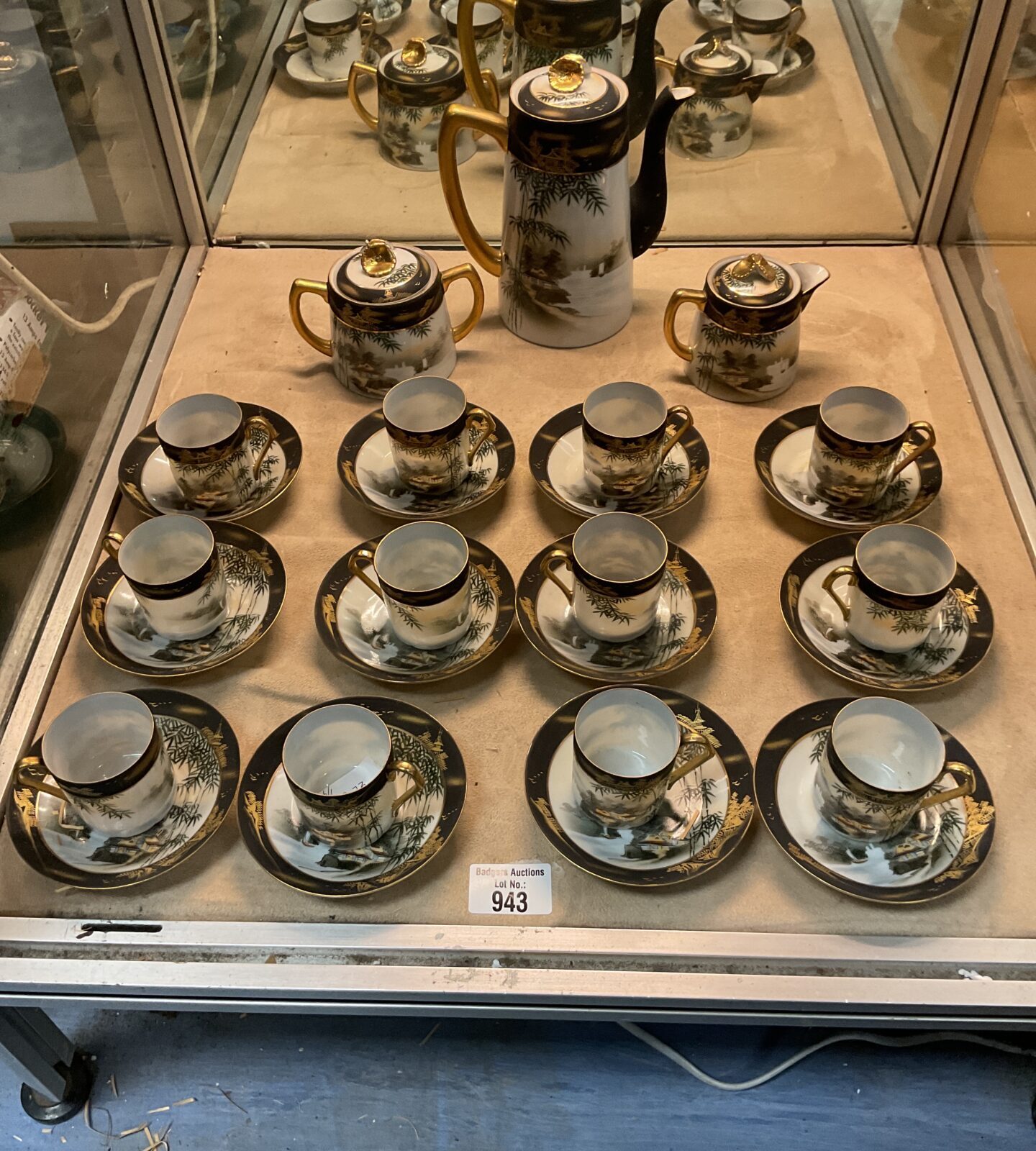 vintage japanese fine porcelain coffee set