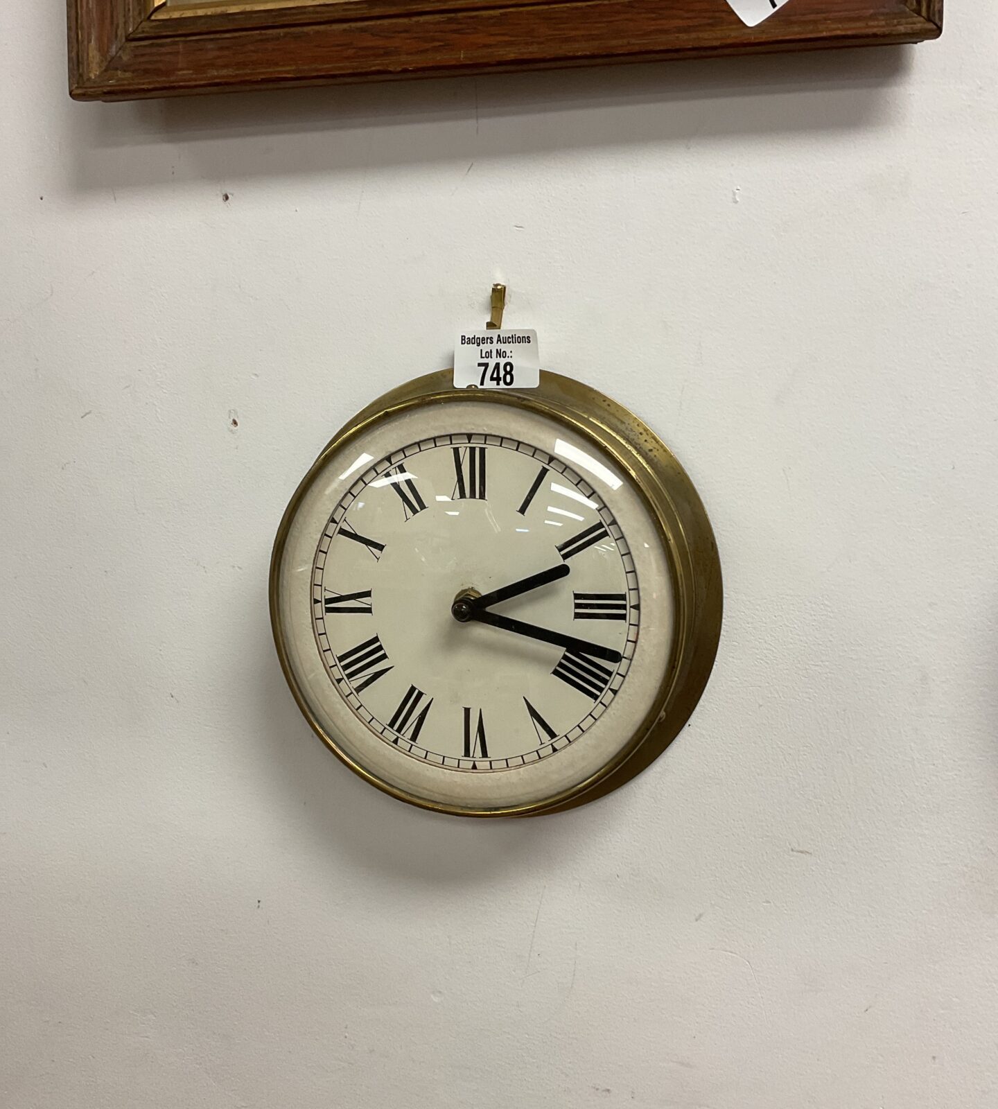 Vintage brass ships wall clock working