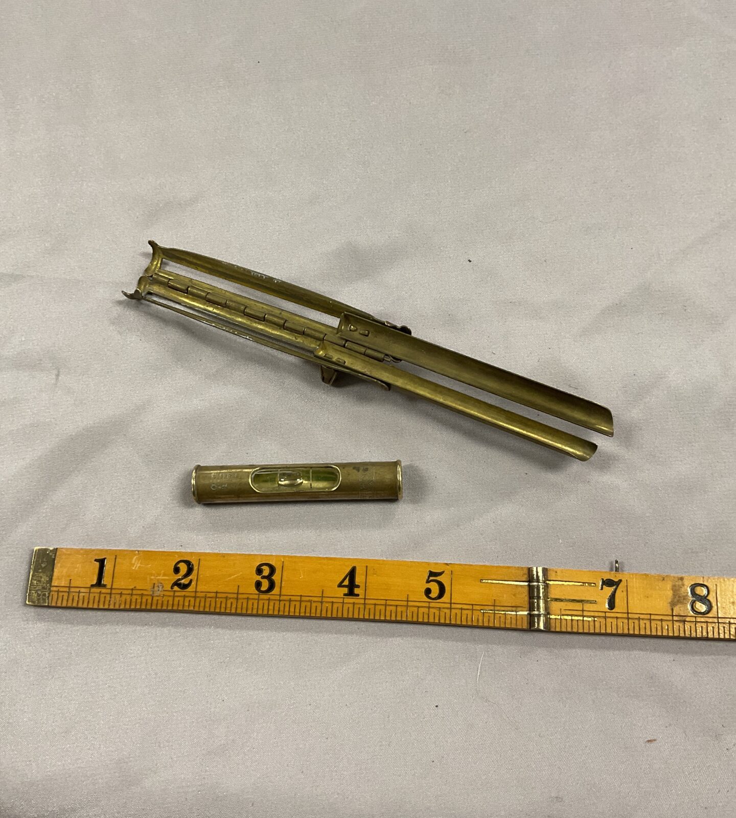 ‘The imperial’ Maker George cantuoris & Co tubular cigarette roller and small spirit level - Image 2