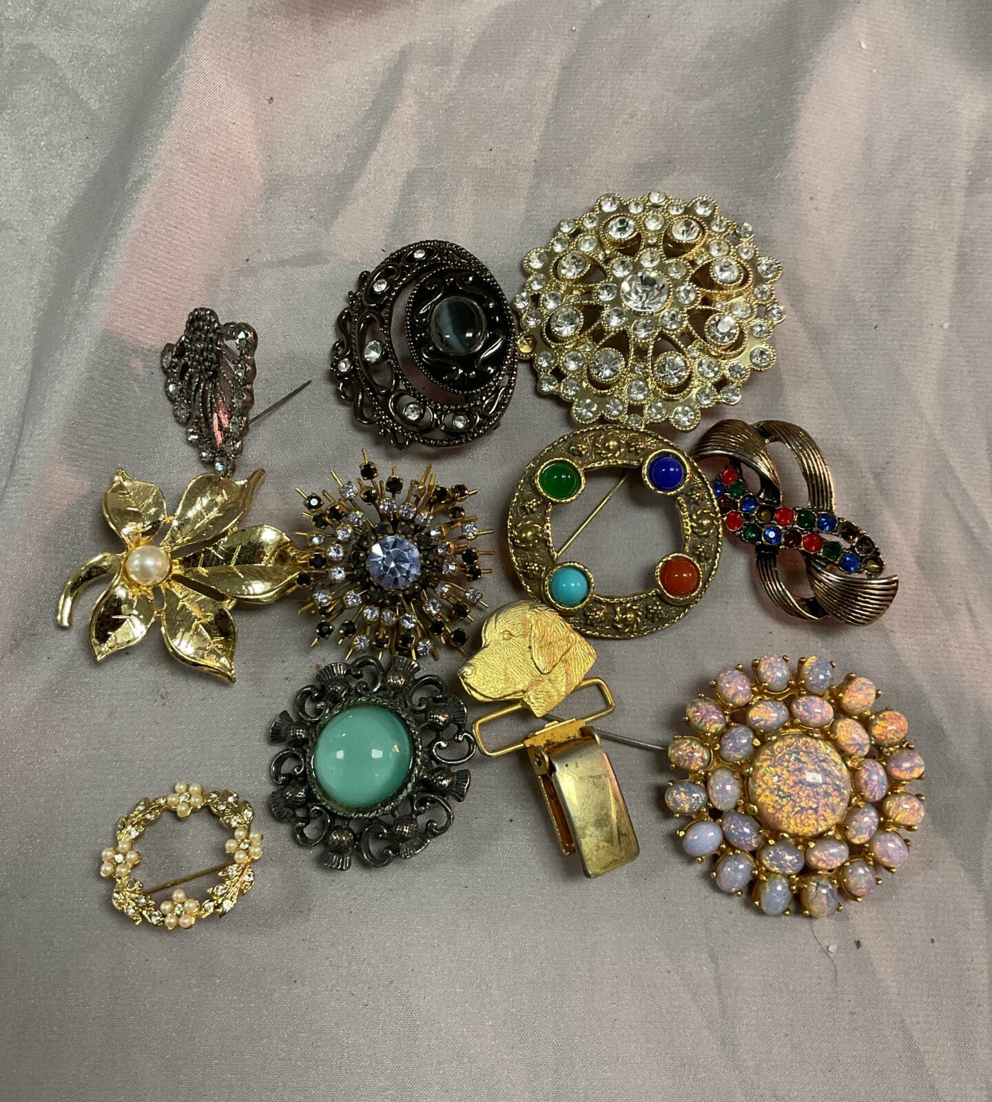 Collection of brooches