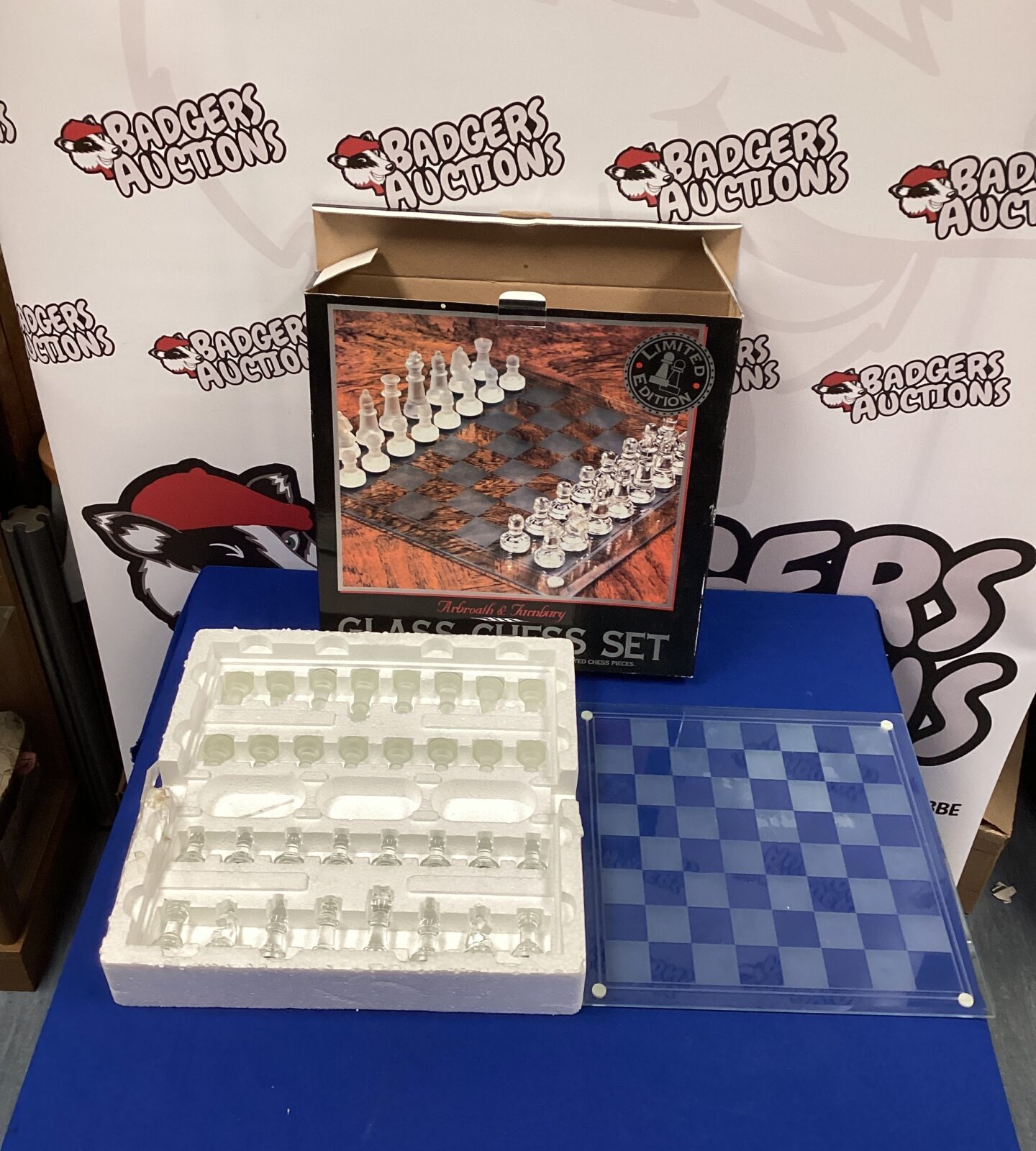 Glass Chess Set in box