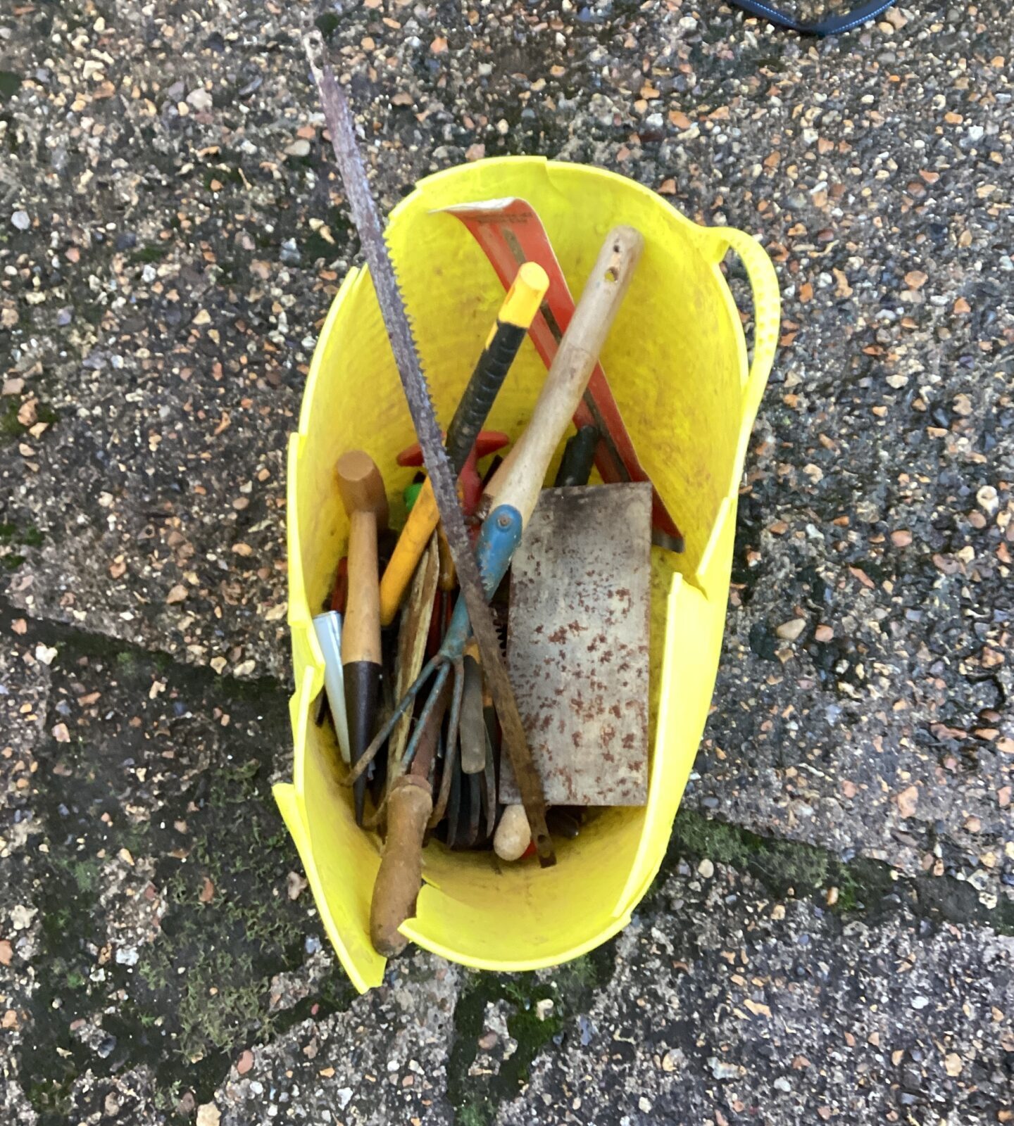 Basket of mixed tools