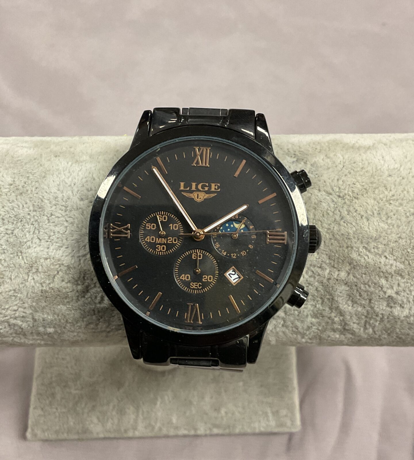 Lige gents quartz wristwatch