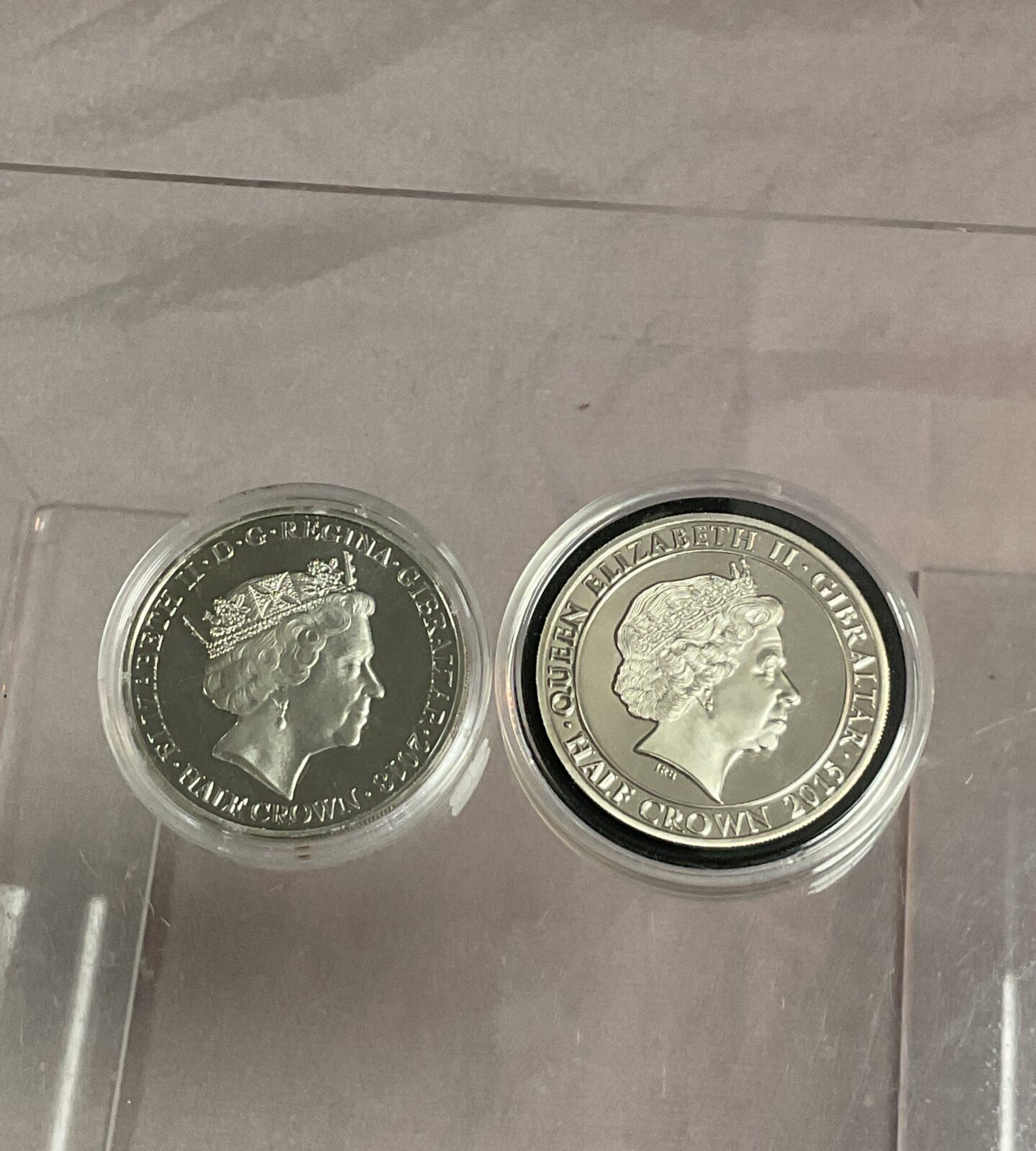 Two silver half crowns sir Winston Churchill and going down of the sun - Image 2