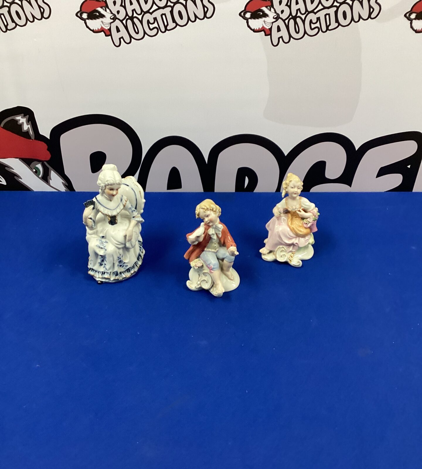 Three porcelain figurines inc Epoca