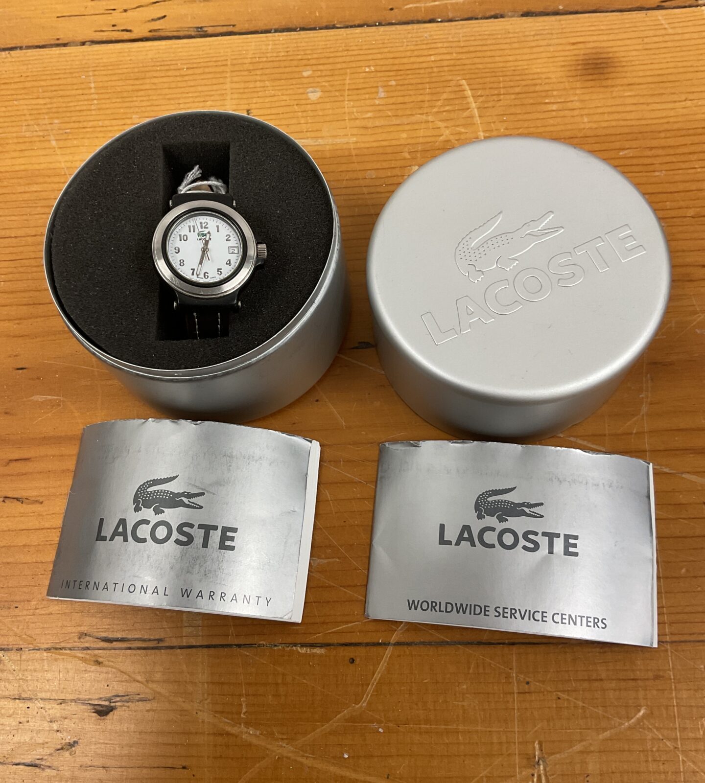 lacoste watch working with paperwork & box - Image 2