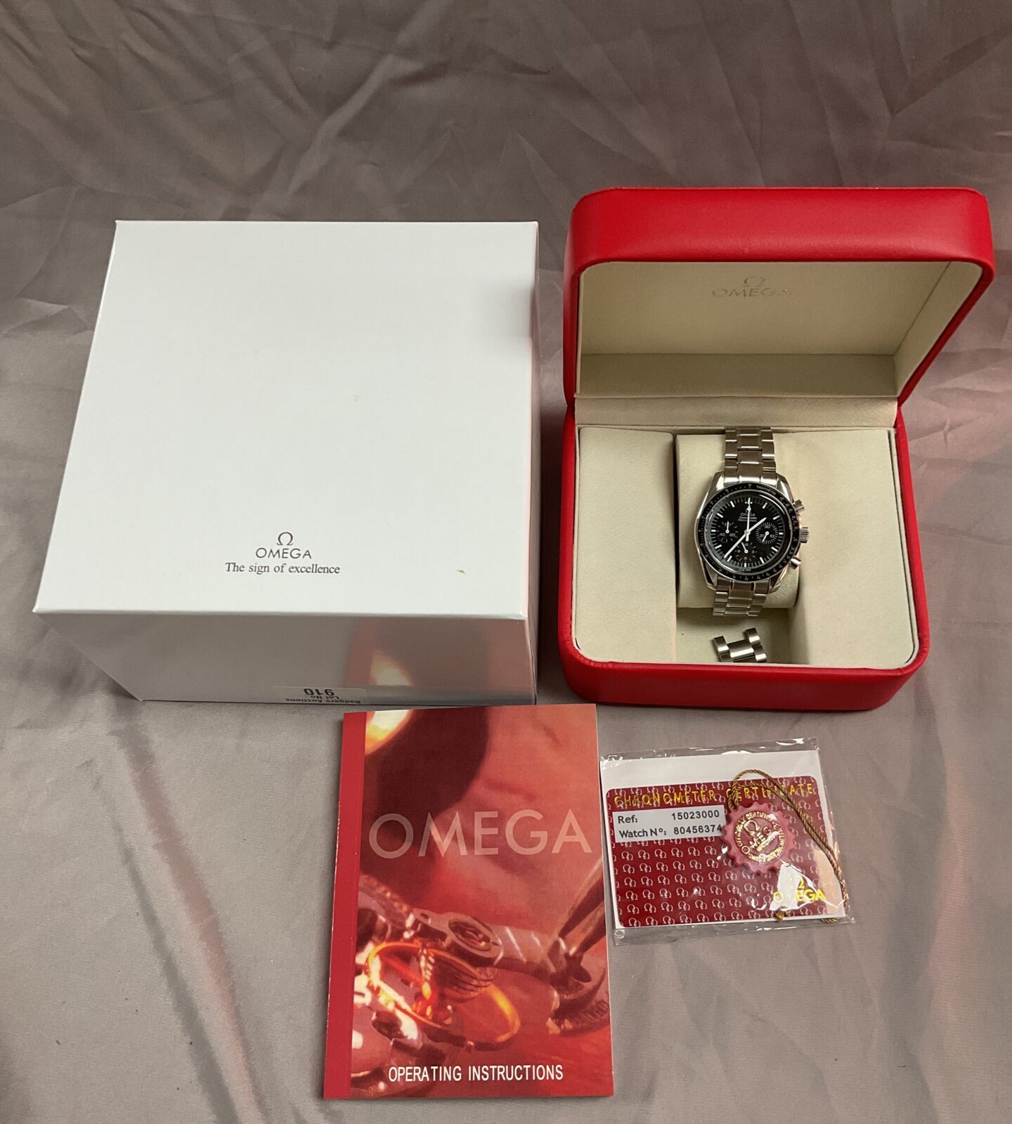 Omega Speedmaster style moon watch new with box - Image 2