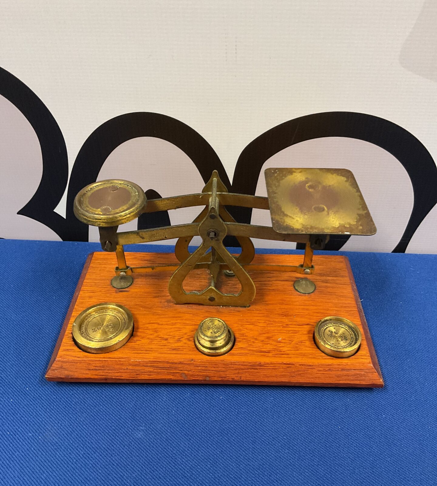 1940s set of post office letter scales with weights