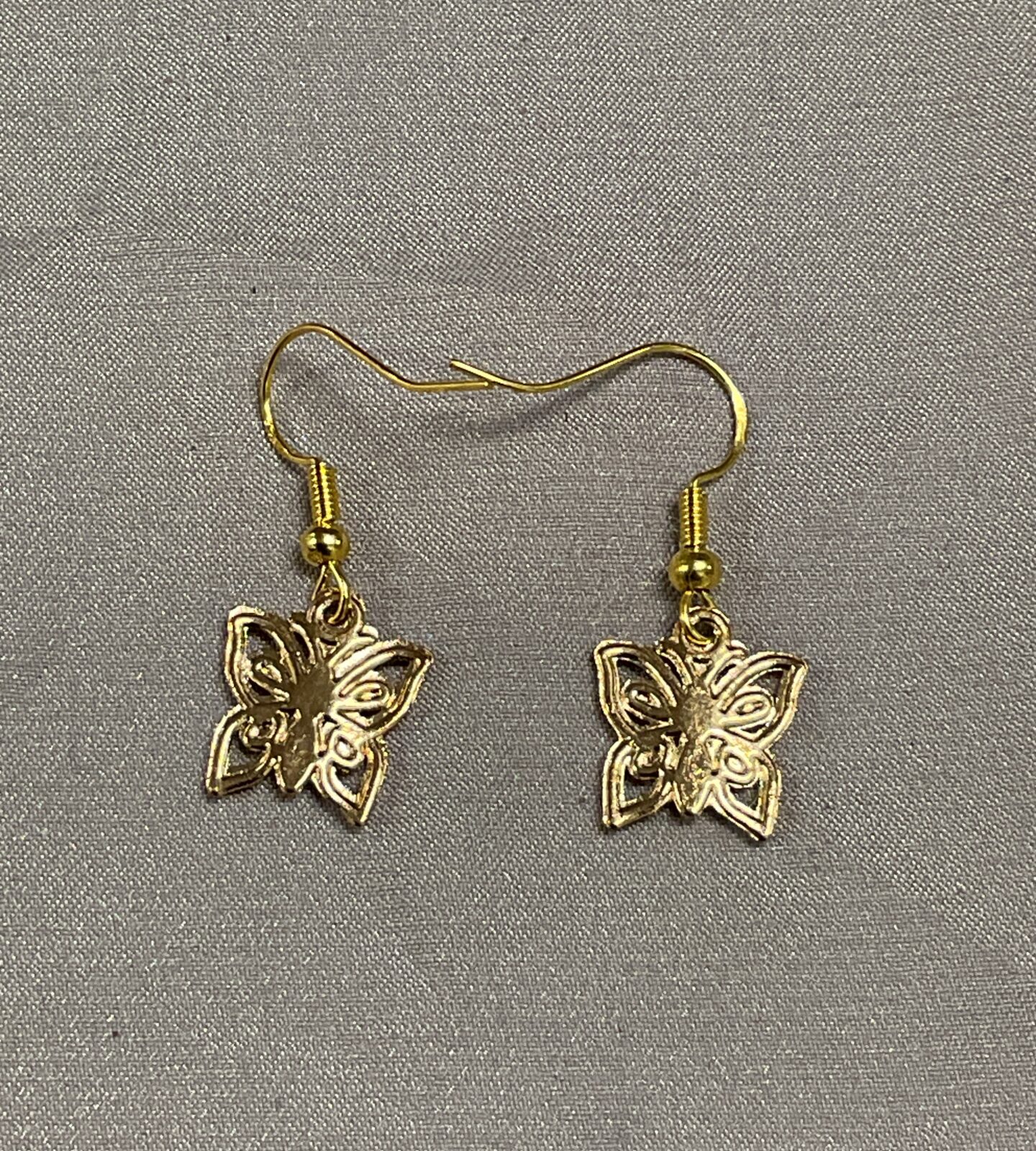 Pair of silver gilt Butterfly earrings