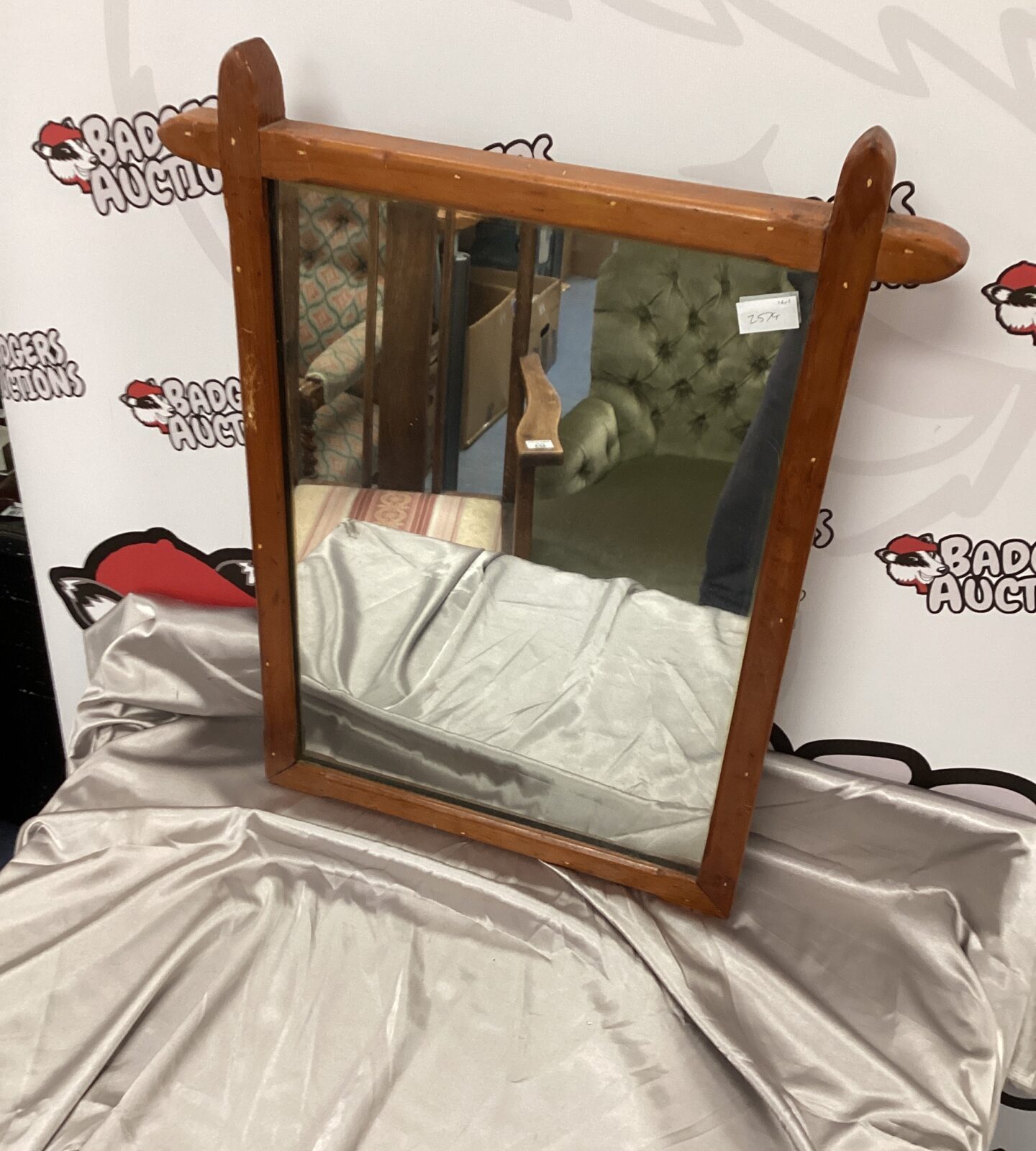 Wood Framed Mirror 22”x24”