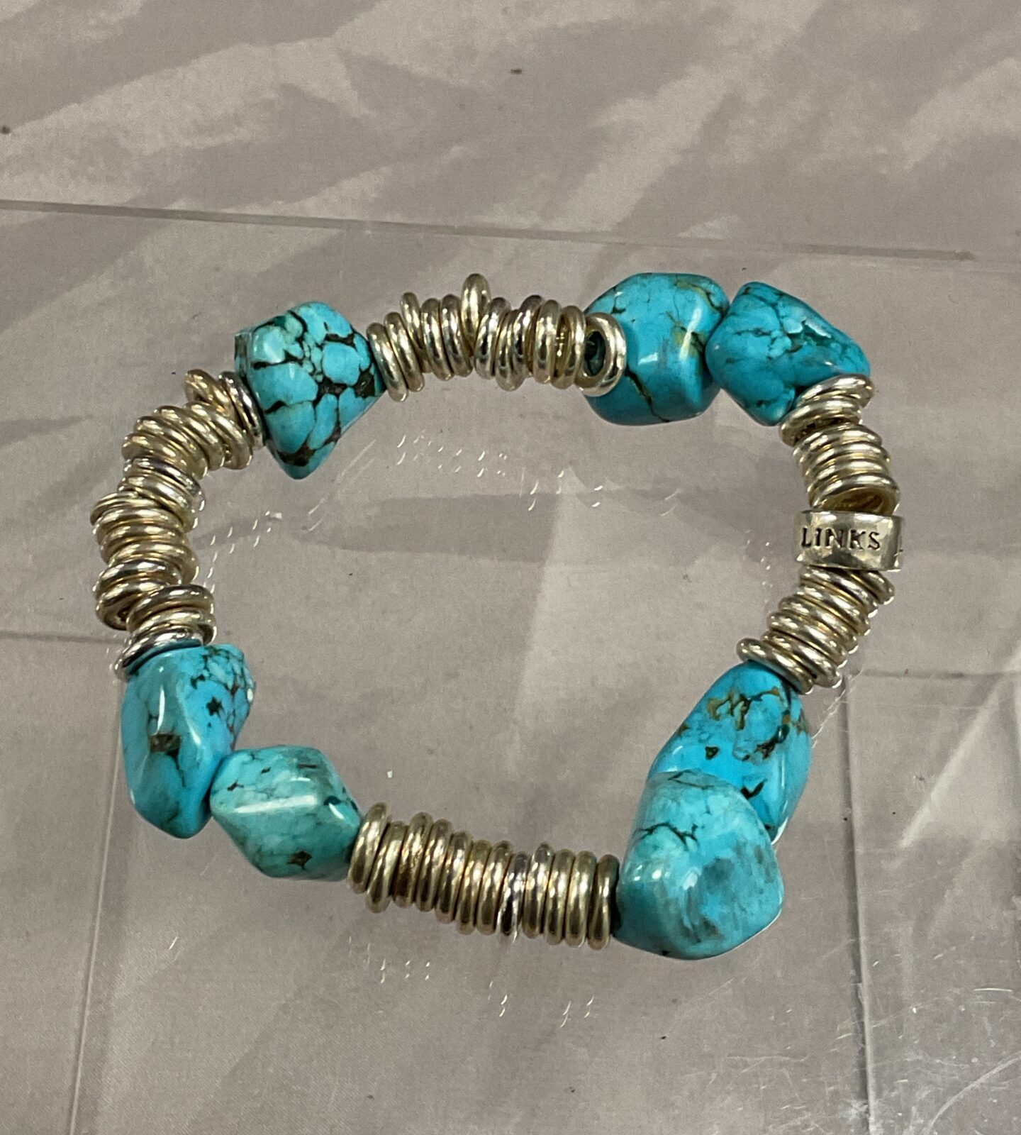 links of london silver & turquoise bracelet