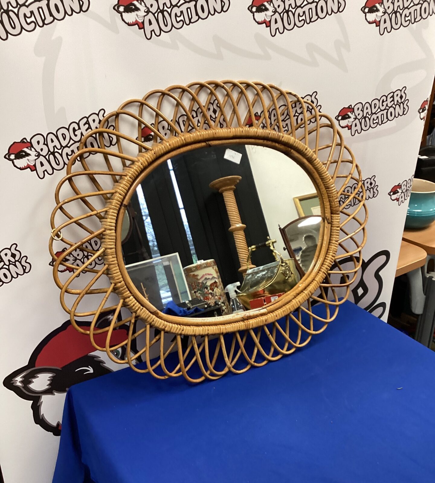 Wicker Framed Mirror