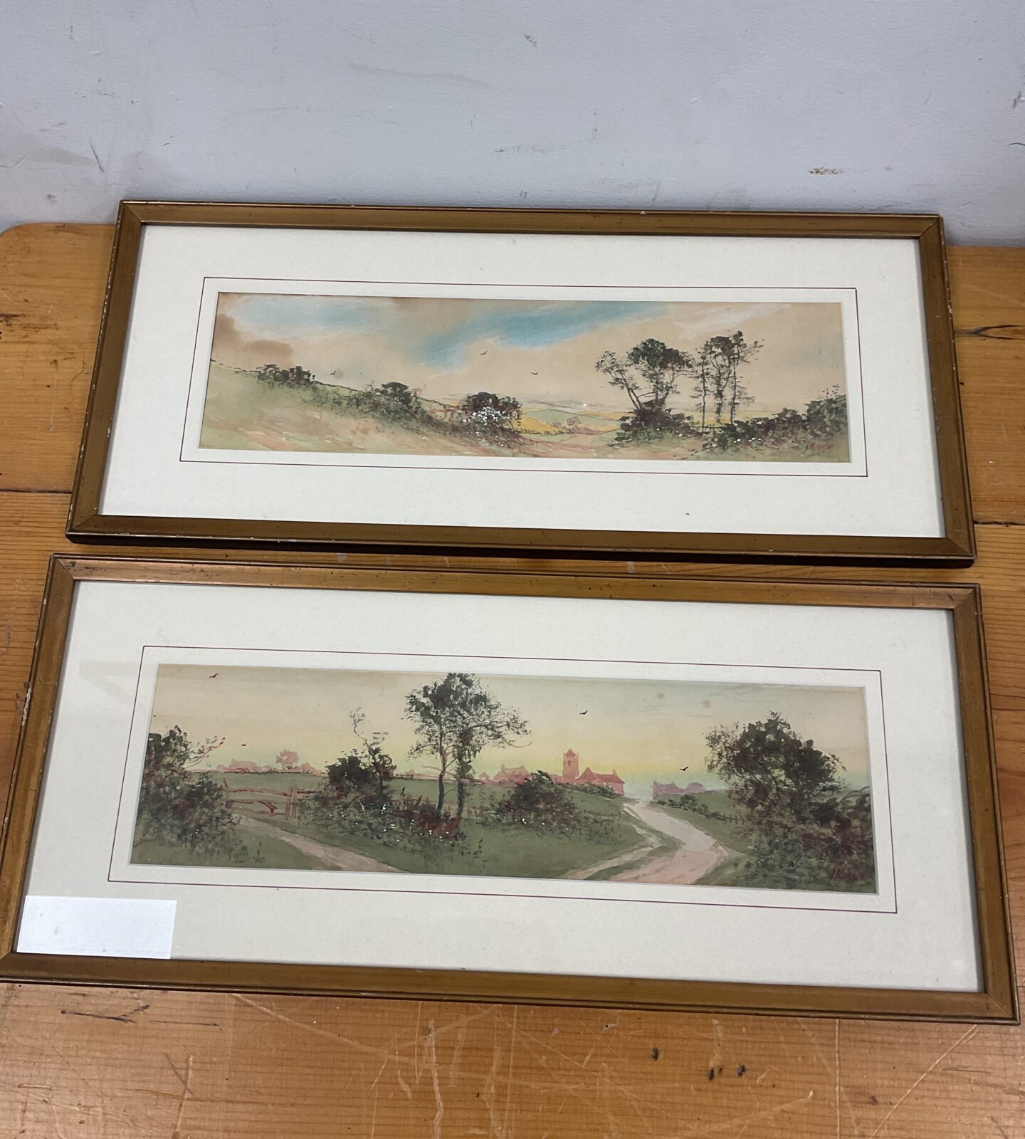 Two vintage artist signed Watercolours of rural scenes