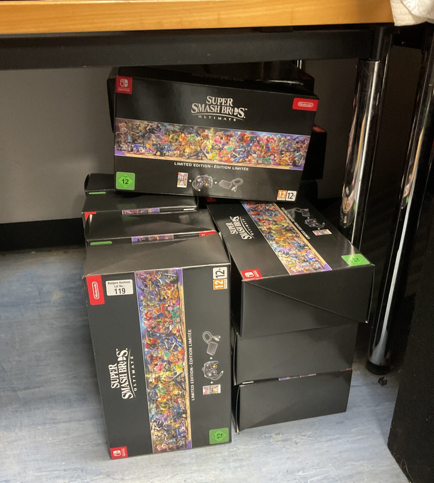 Lot of 18 super smash bros ultimate Nintendo switch limited edition empty boxes