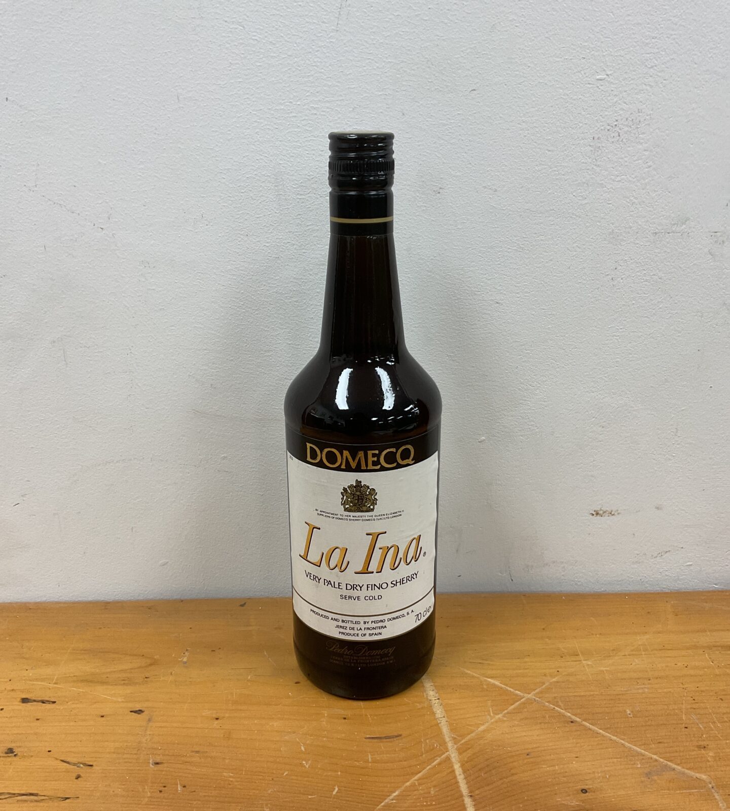 70cl bottle of Domecq la ina very pale dry vino sherry