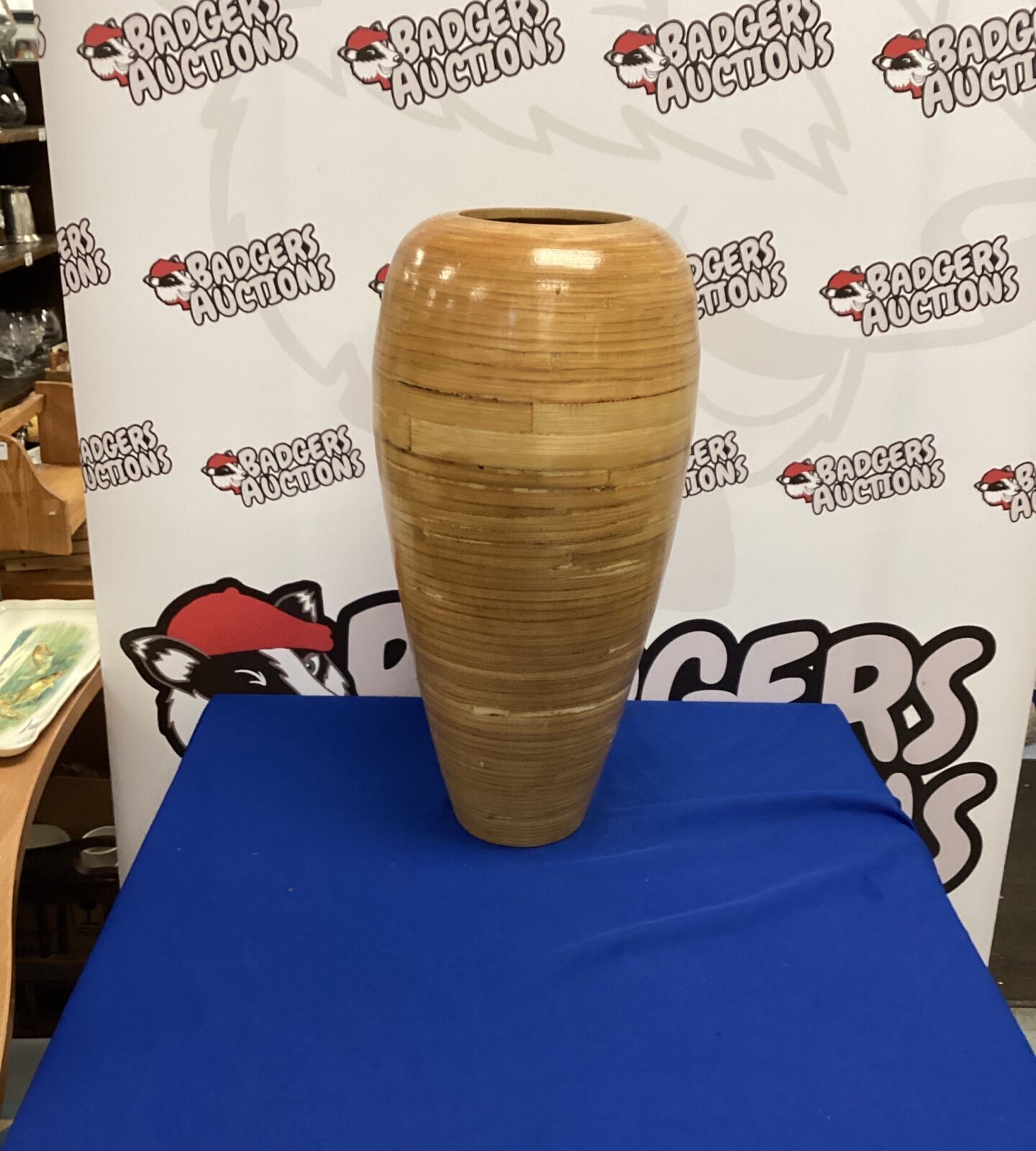 Tall wooden Vase