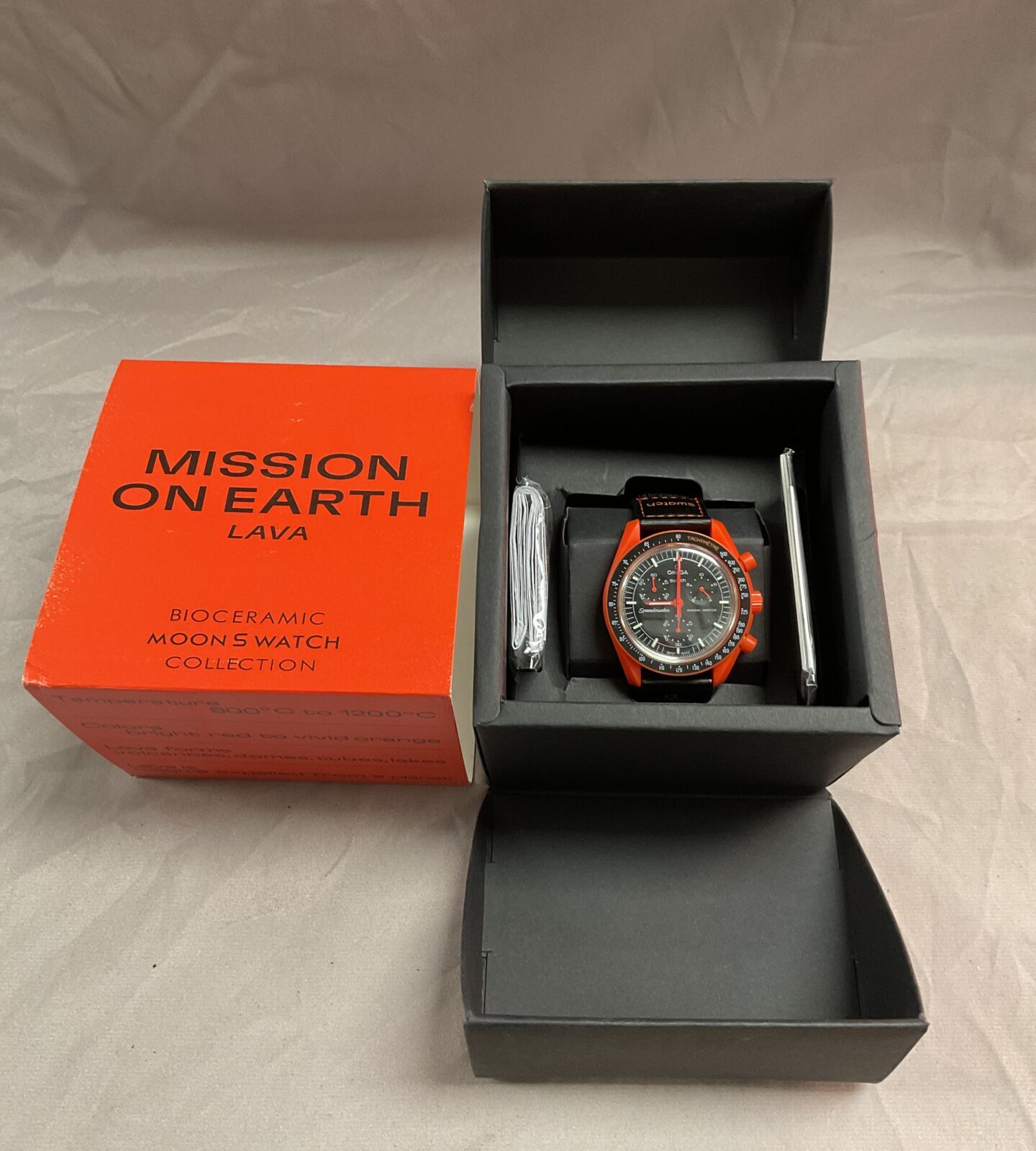 Omega swatch style mission on earth lava bioceramic moon watch - Image 2