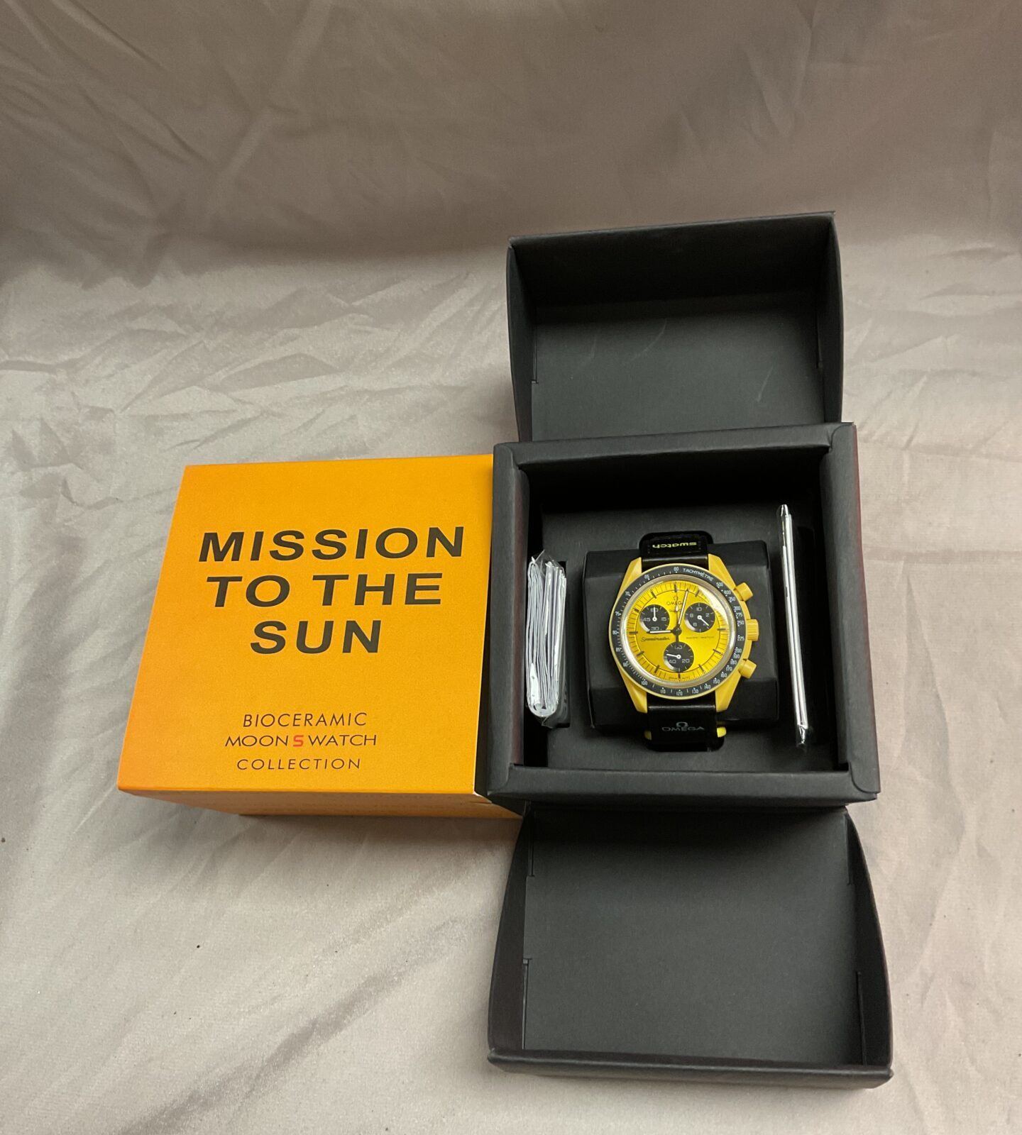 Omega swatch style mission to the sun bioceramic moon watch - Image 2