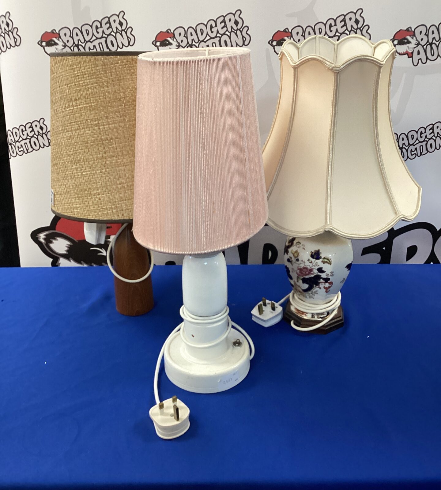 Three table lamps