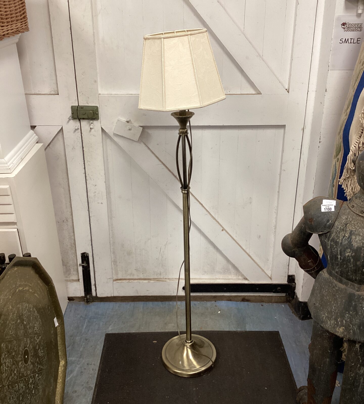 Brass standard lamp