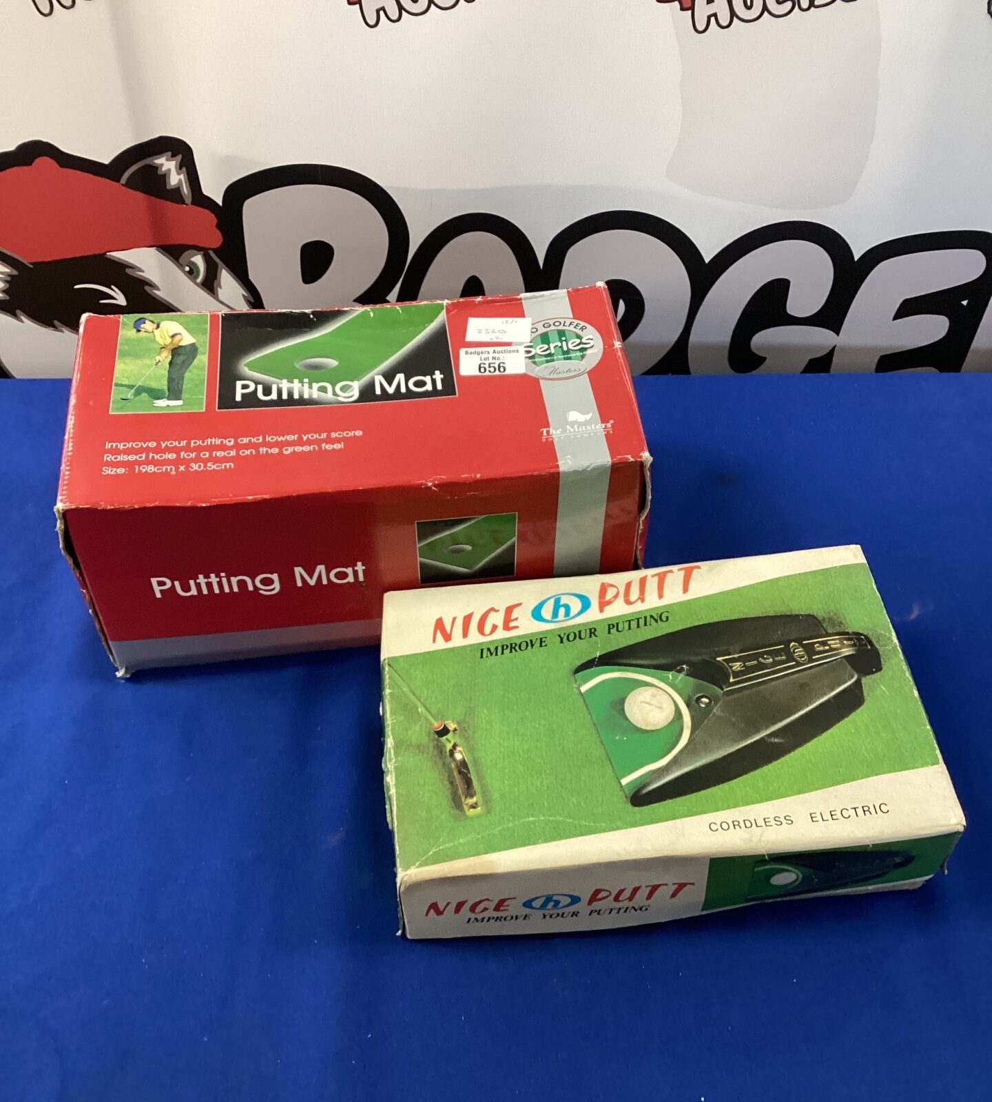 Golf Putting mat & cordless electric putting machine