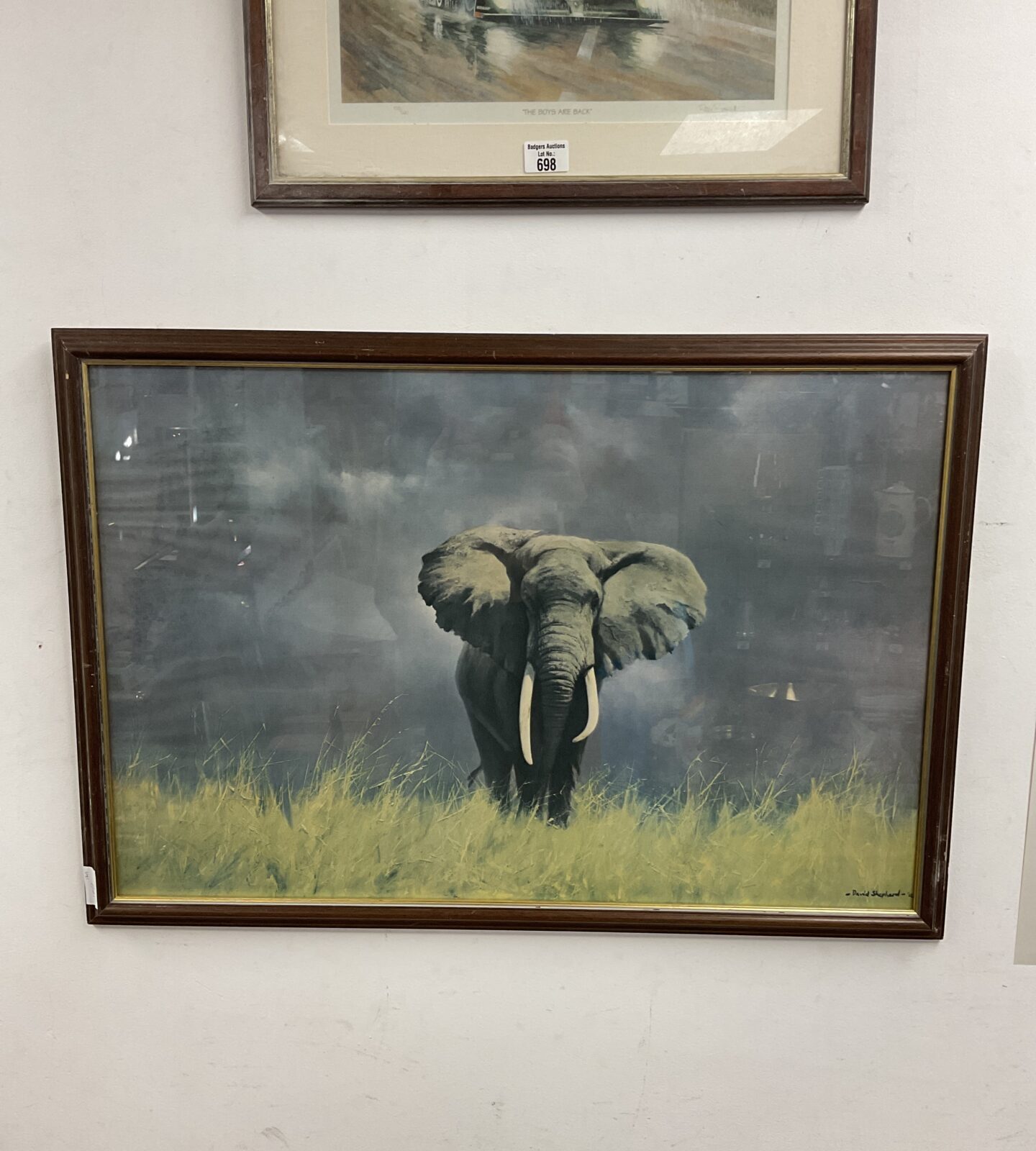 Large david shepherd print of an elephant