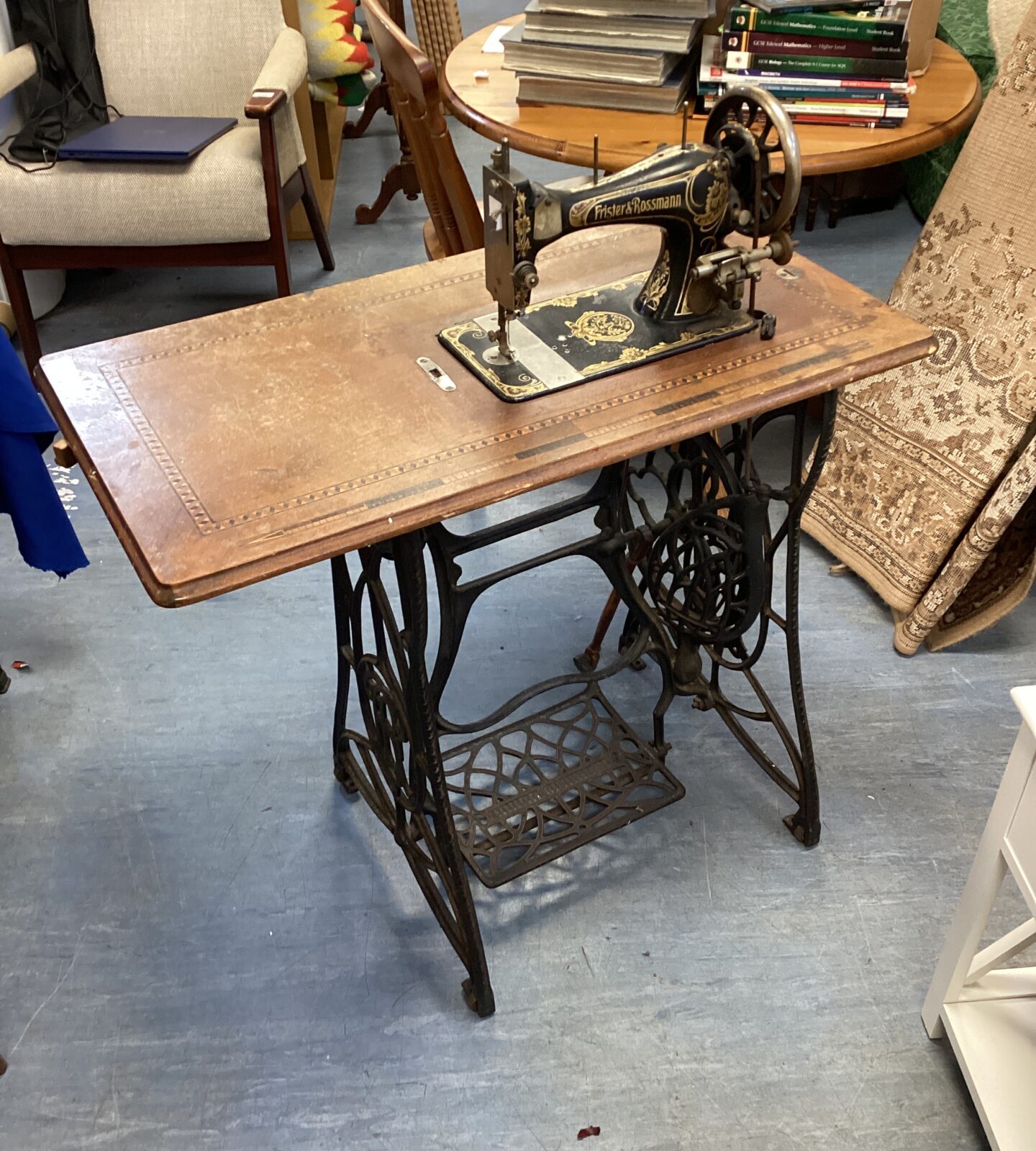 Vintage fister & rossman sewing table machine