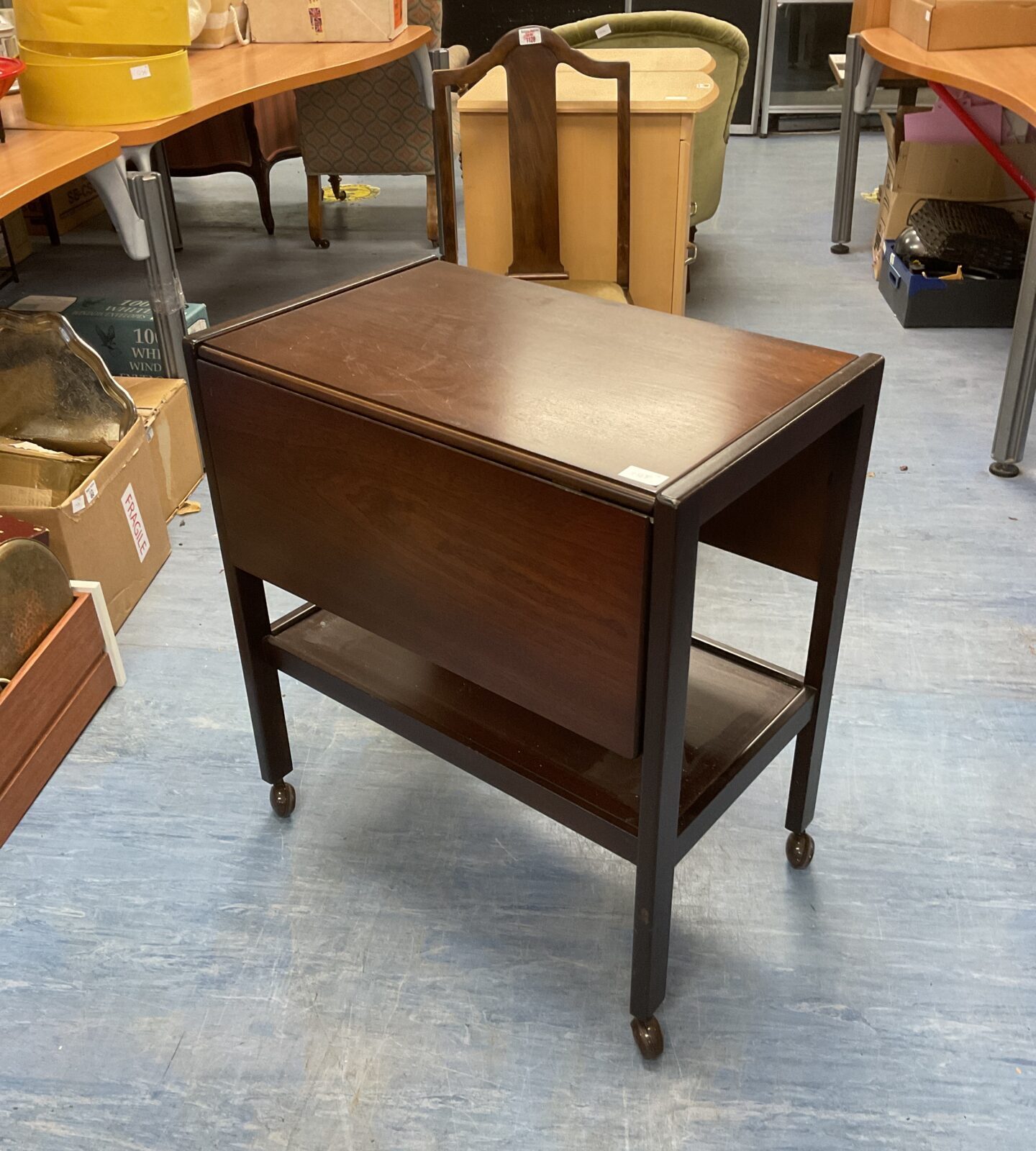 Drop leaf butlers trolley table