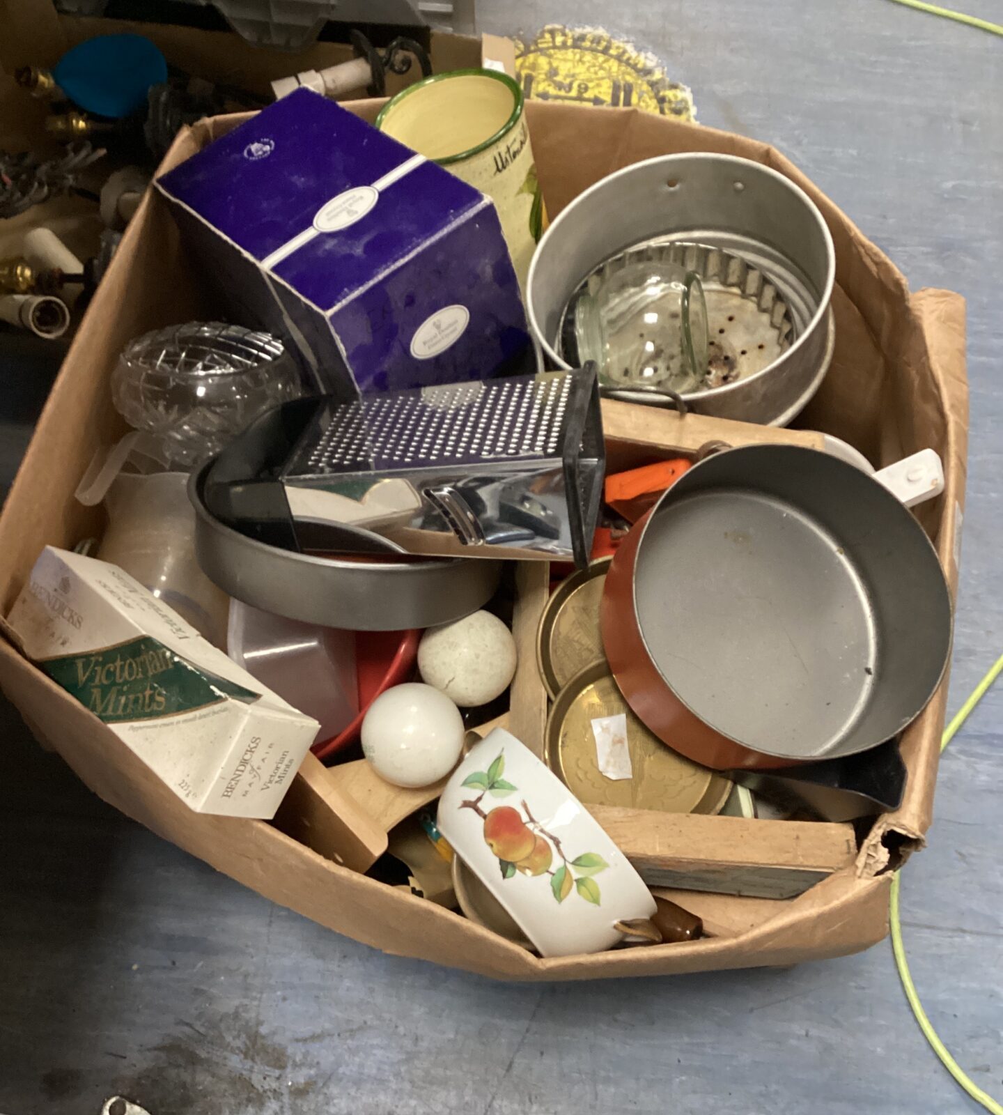 Large box of house clearance items