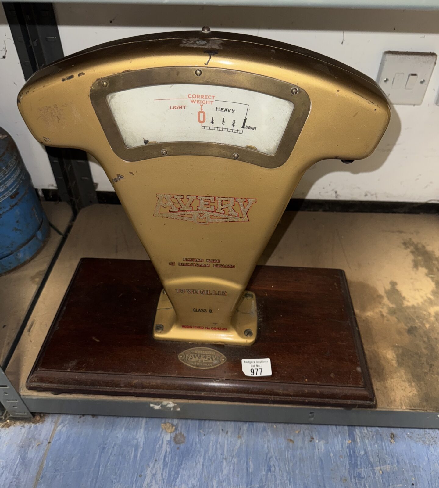 Set of vintage avery dram scales