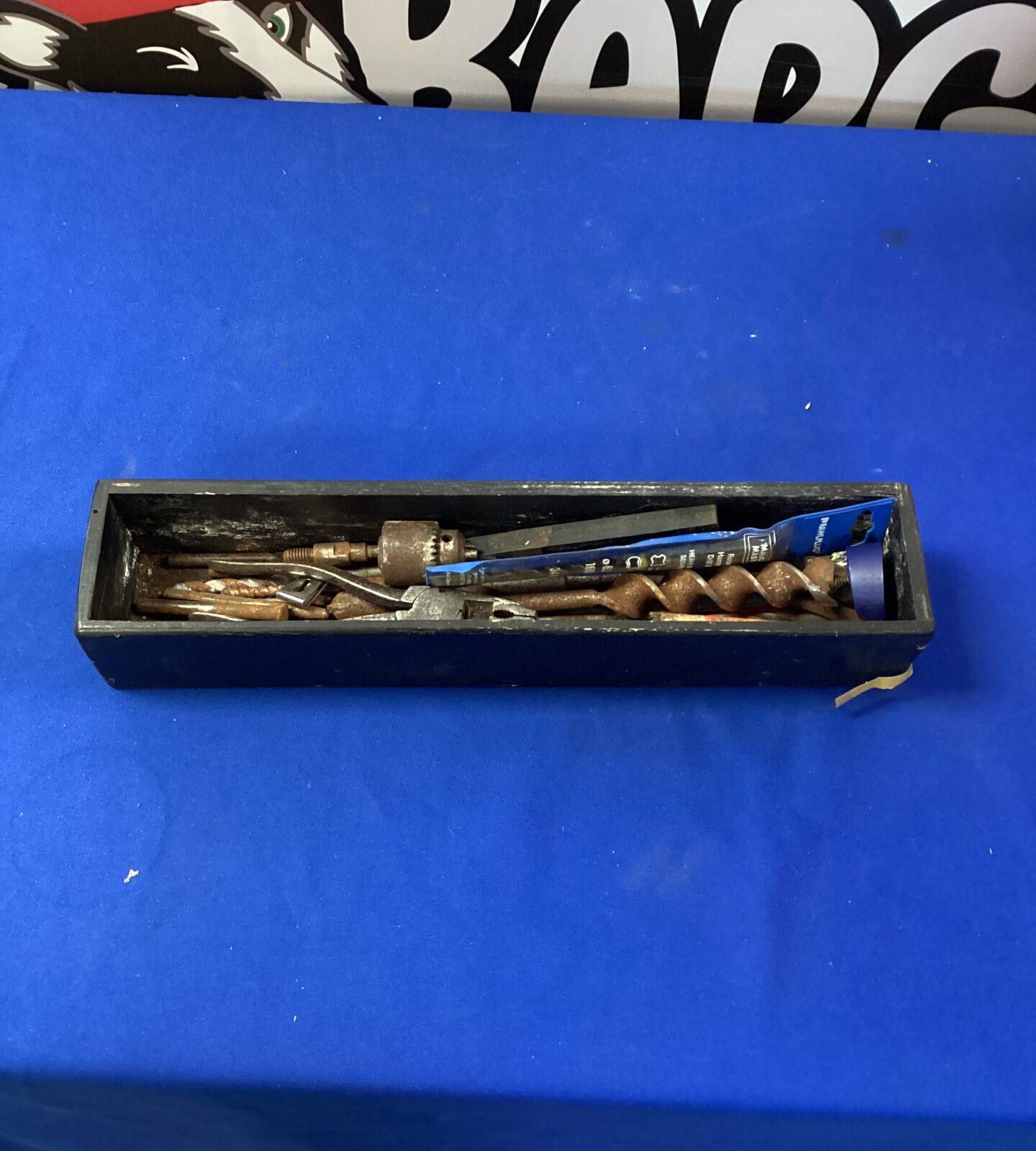 Box containing Drill Bits etc