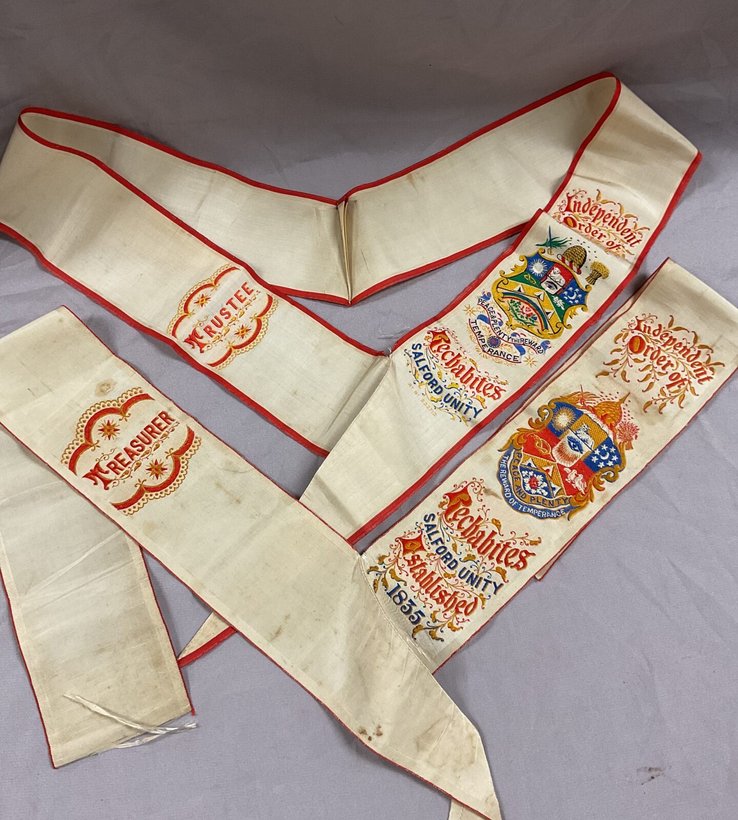 indepentant order of rechabites est 1835 collar silks