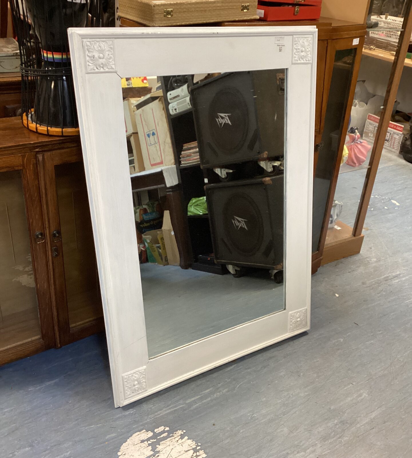Large Wood Framed Mirror