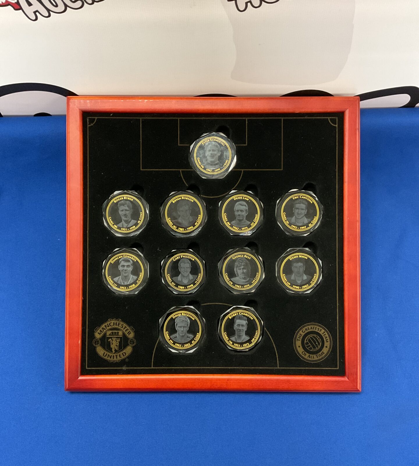 Manchester united fc the greatest team of all time medallion collection