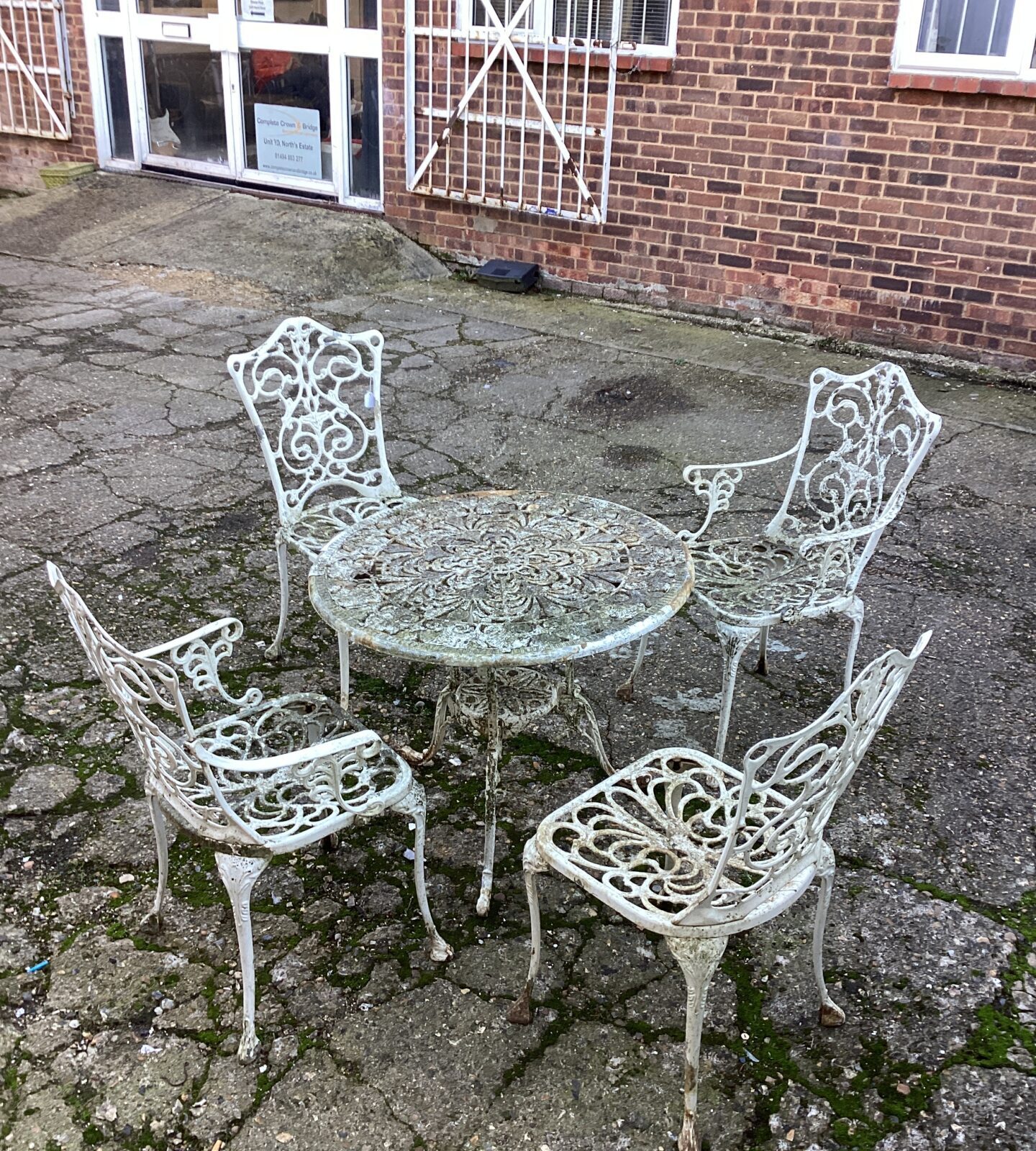 Ornate Metal Garden Table and Chairs