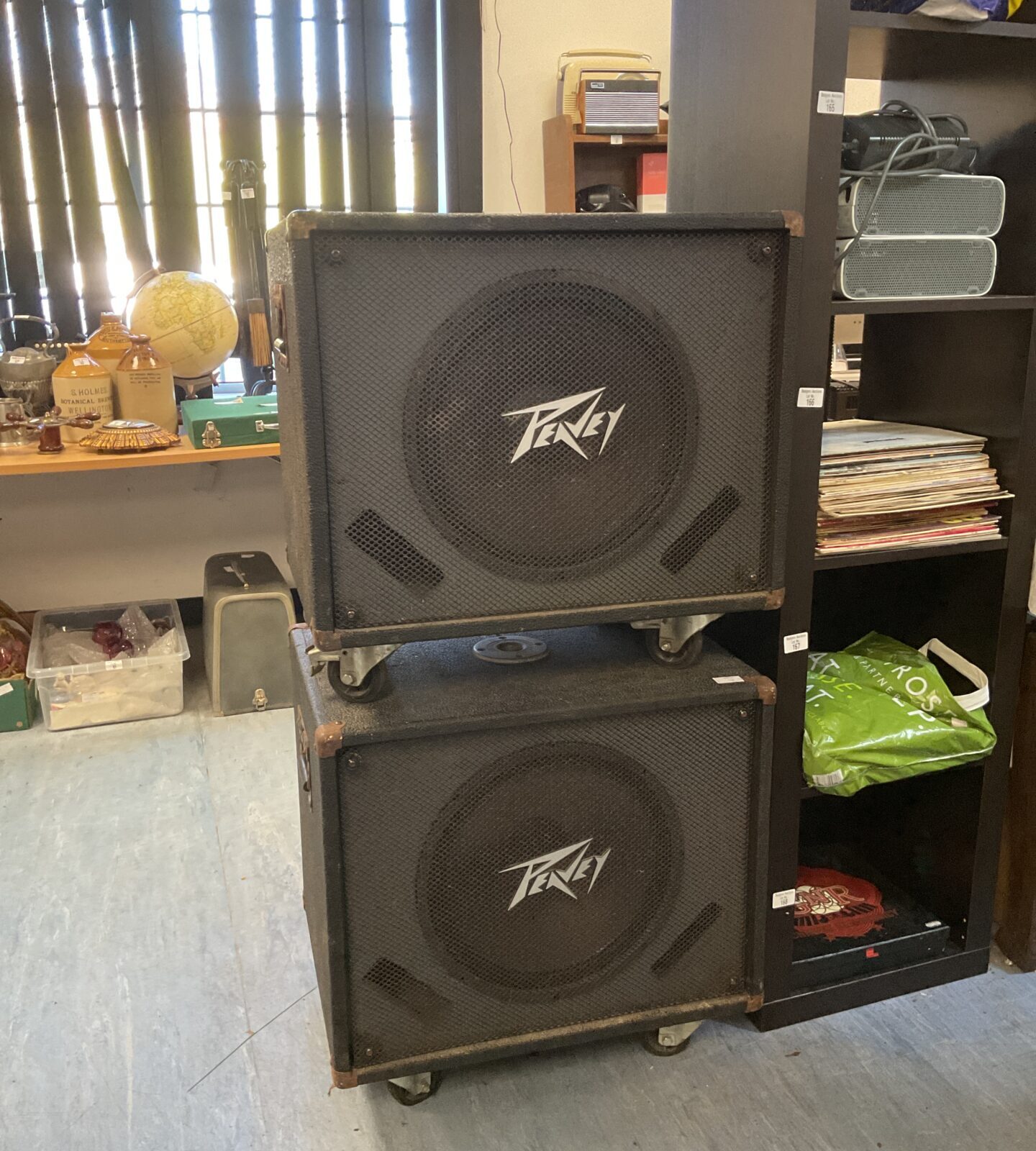 Pair of peavey 15” bass speakers